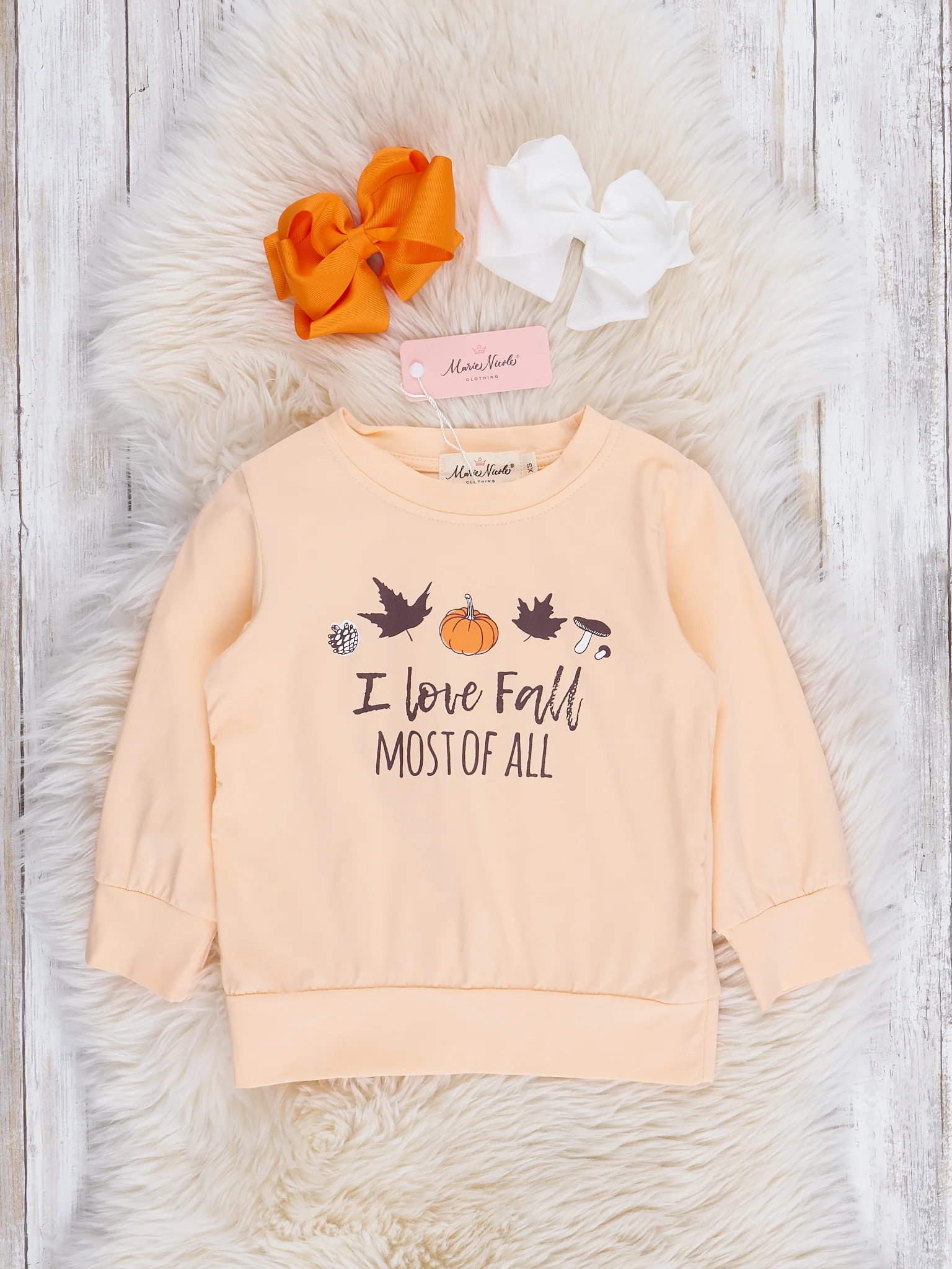 Mom & Me Peach Fall Love Shirt - Image 3
