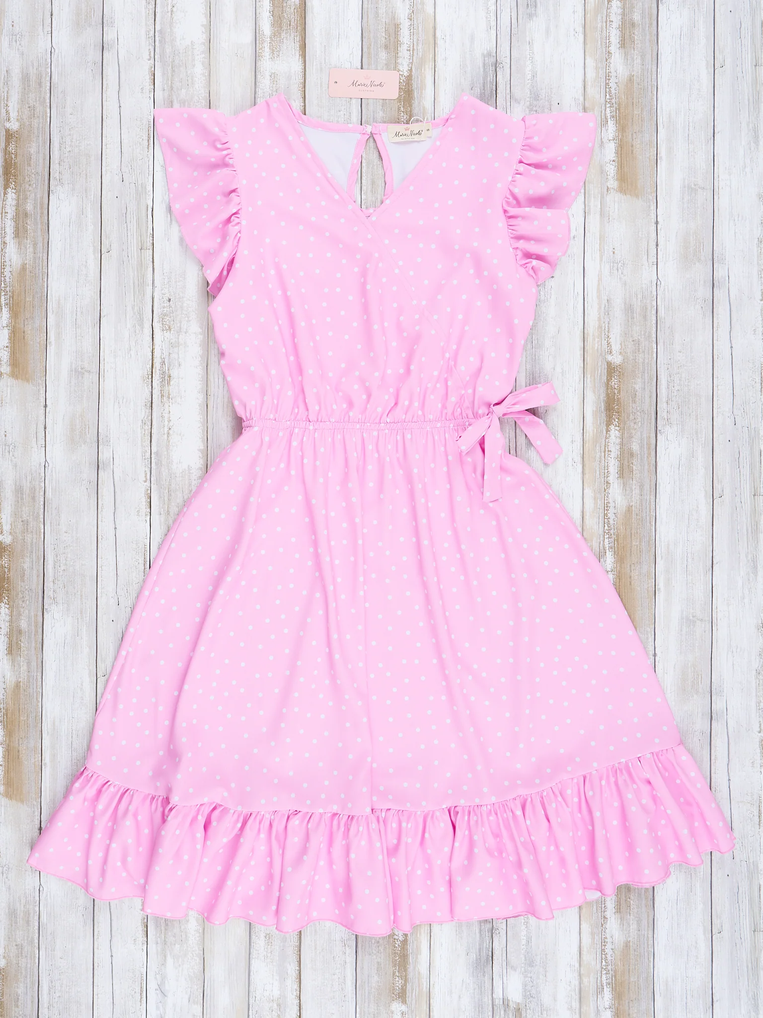 Mom & Me Pink Polka Dot Dress - Image 5