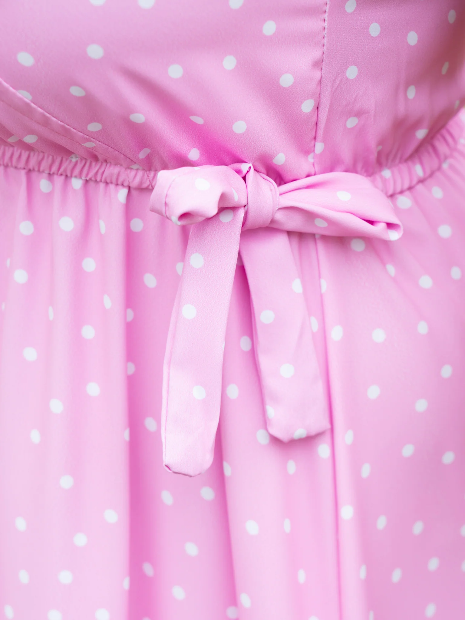 Mom & Me Pink Polka Dot Dress - Image 7