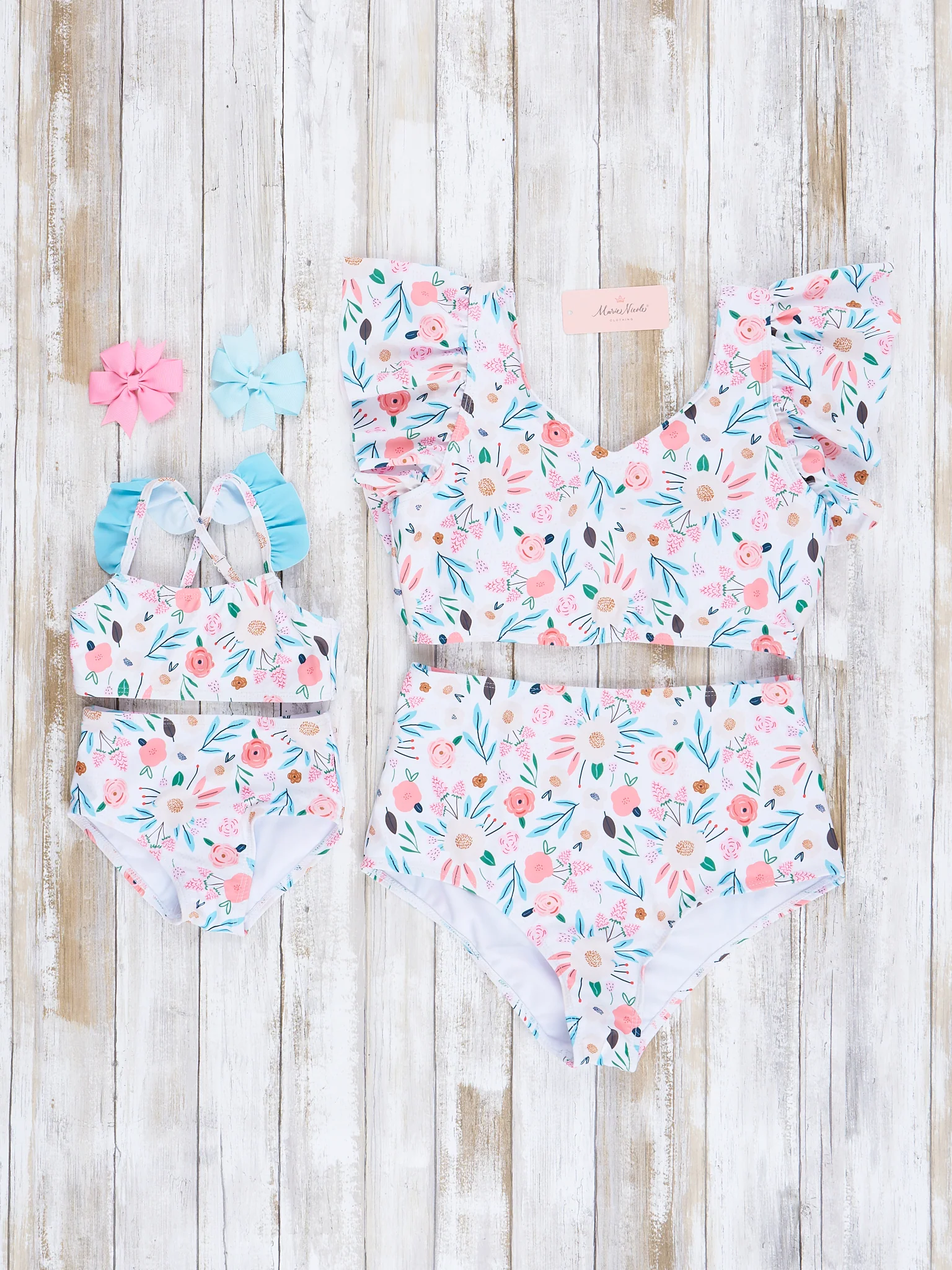 Mom & Me Pretty Primrose Ruffle Swimsuit