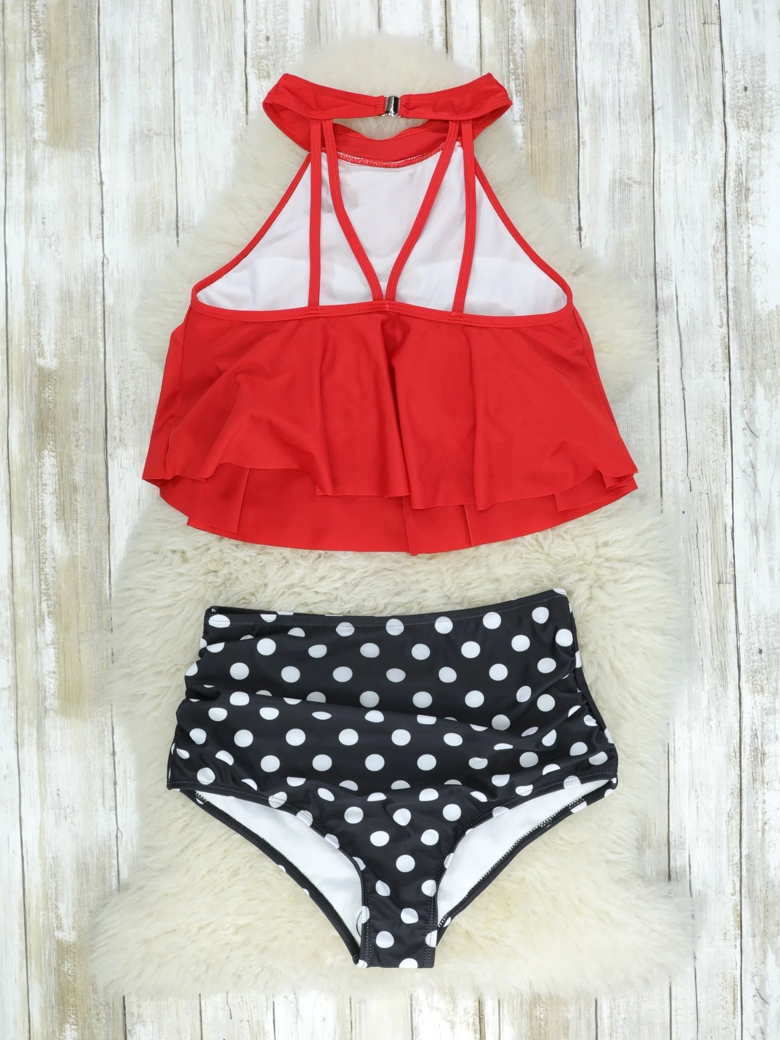 Mom & Me Red Halter Swimsuit - Image 5