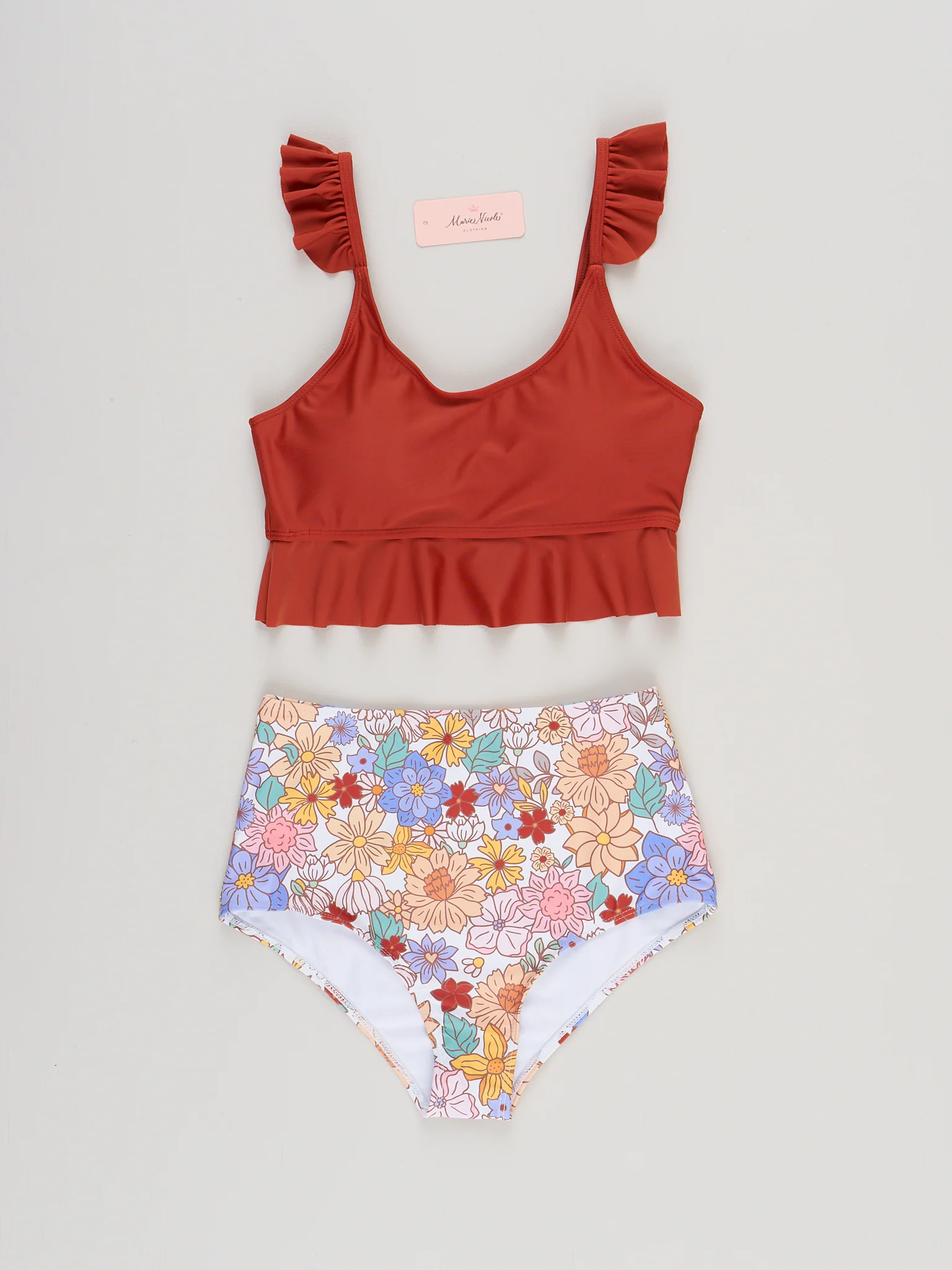 Mom & Me Retro Florals Ruffle Swimsuit - Image 4