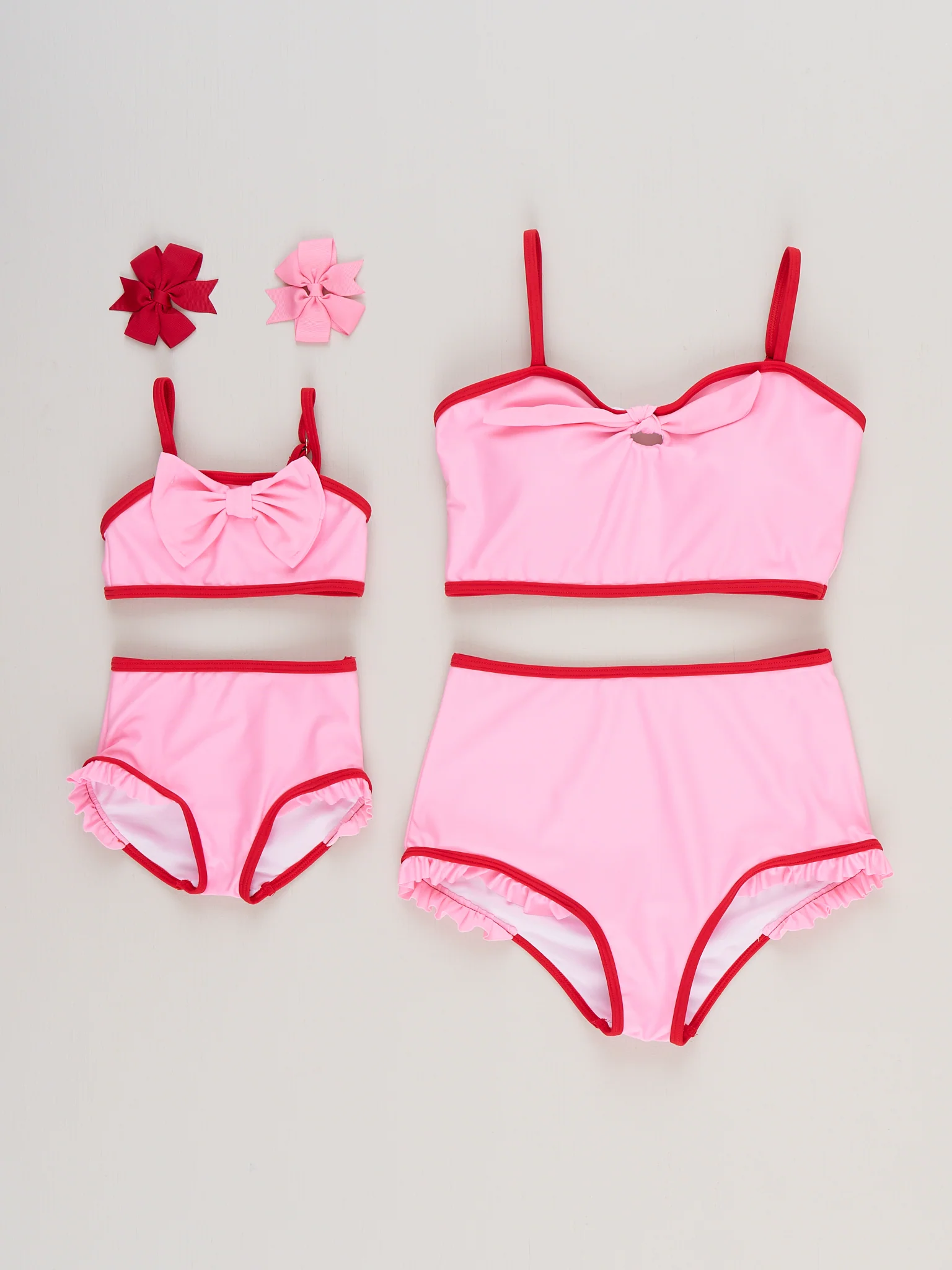 Mom & Me Seaside Bow Ruffle Swimsuit