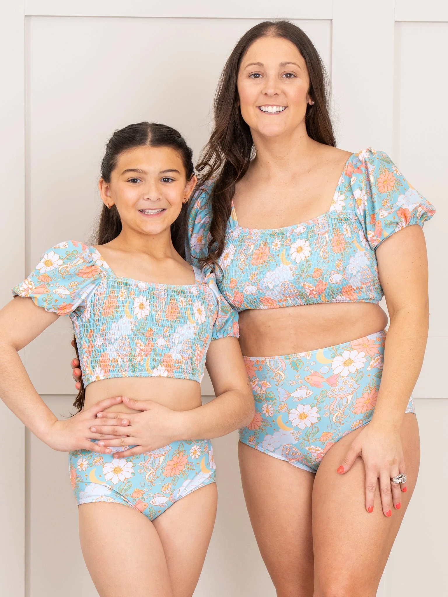 Mom & Me Smocked Aquarium Swimsuit - Image 5