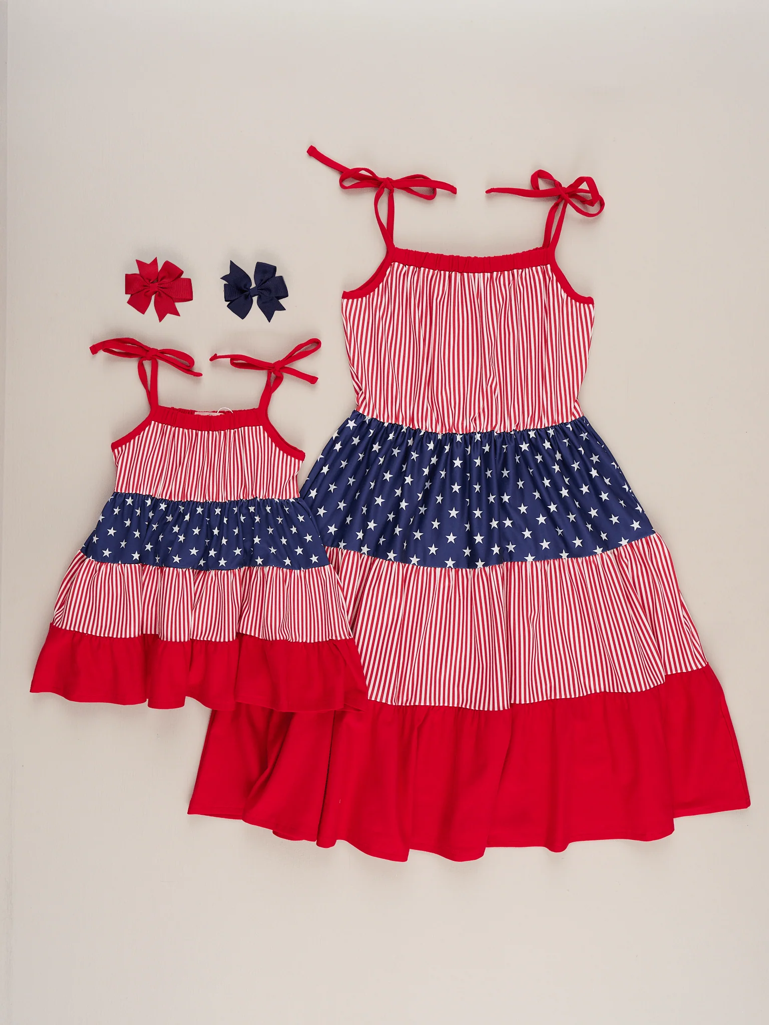 Mom & Me Stars And Stripes Ruffle Dress