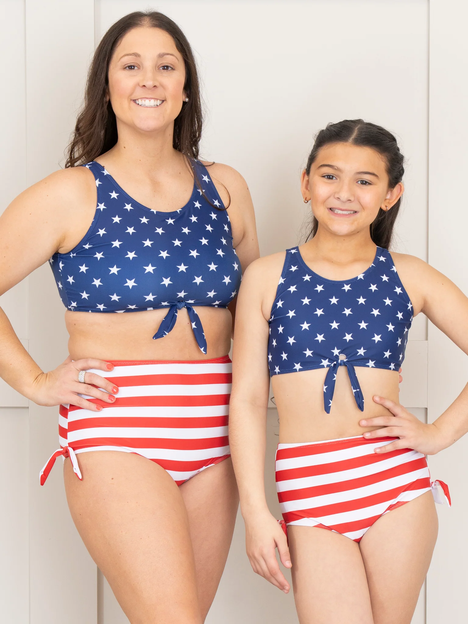Mom & Me Stars & Stripes Tie Swimsuit - Image 2