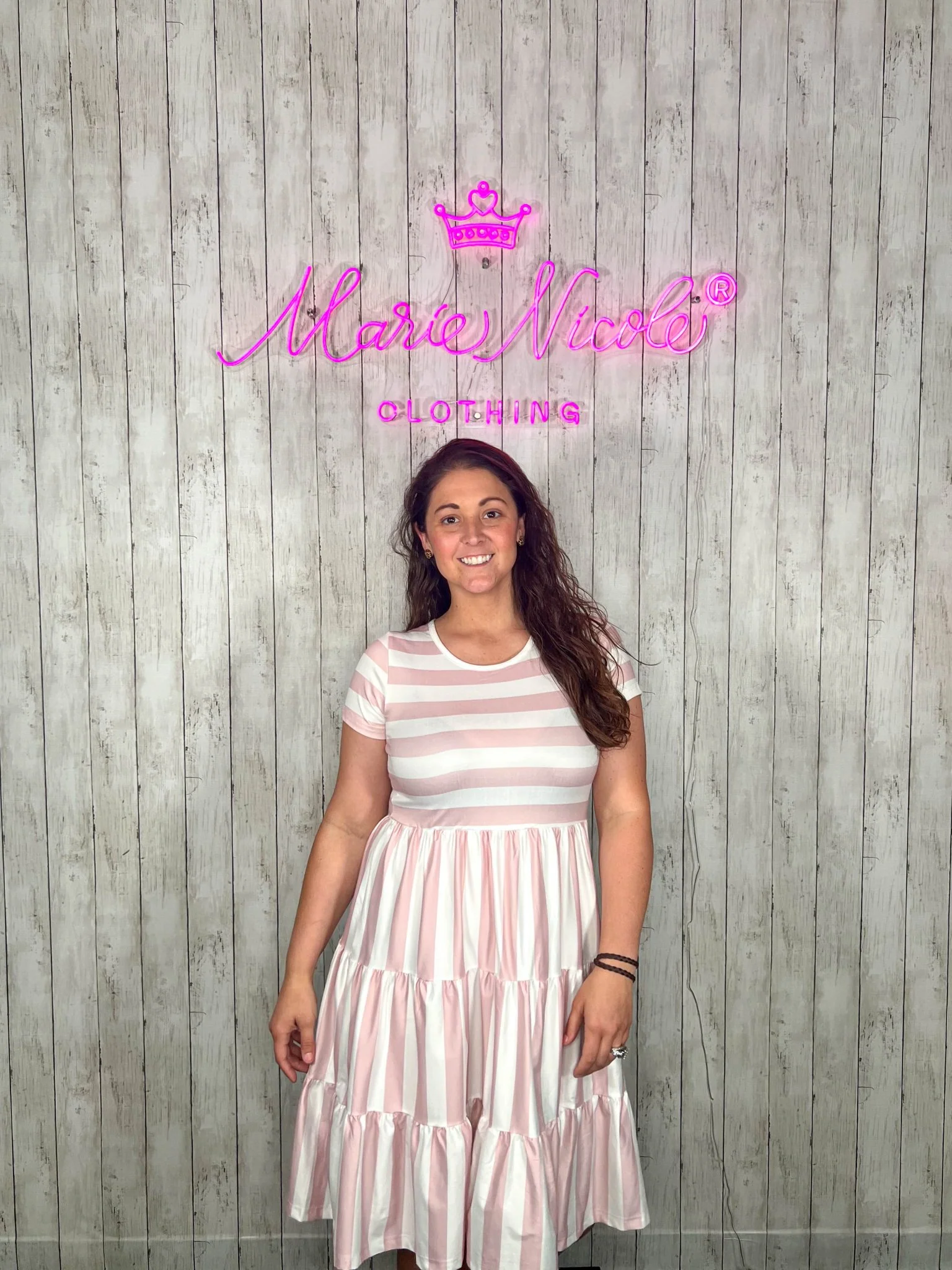 Mom & Me Striped Swing Dress - Mauve - Image 6