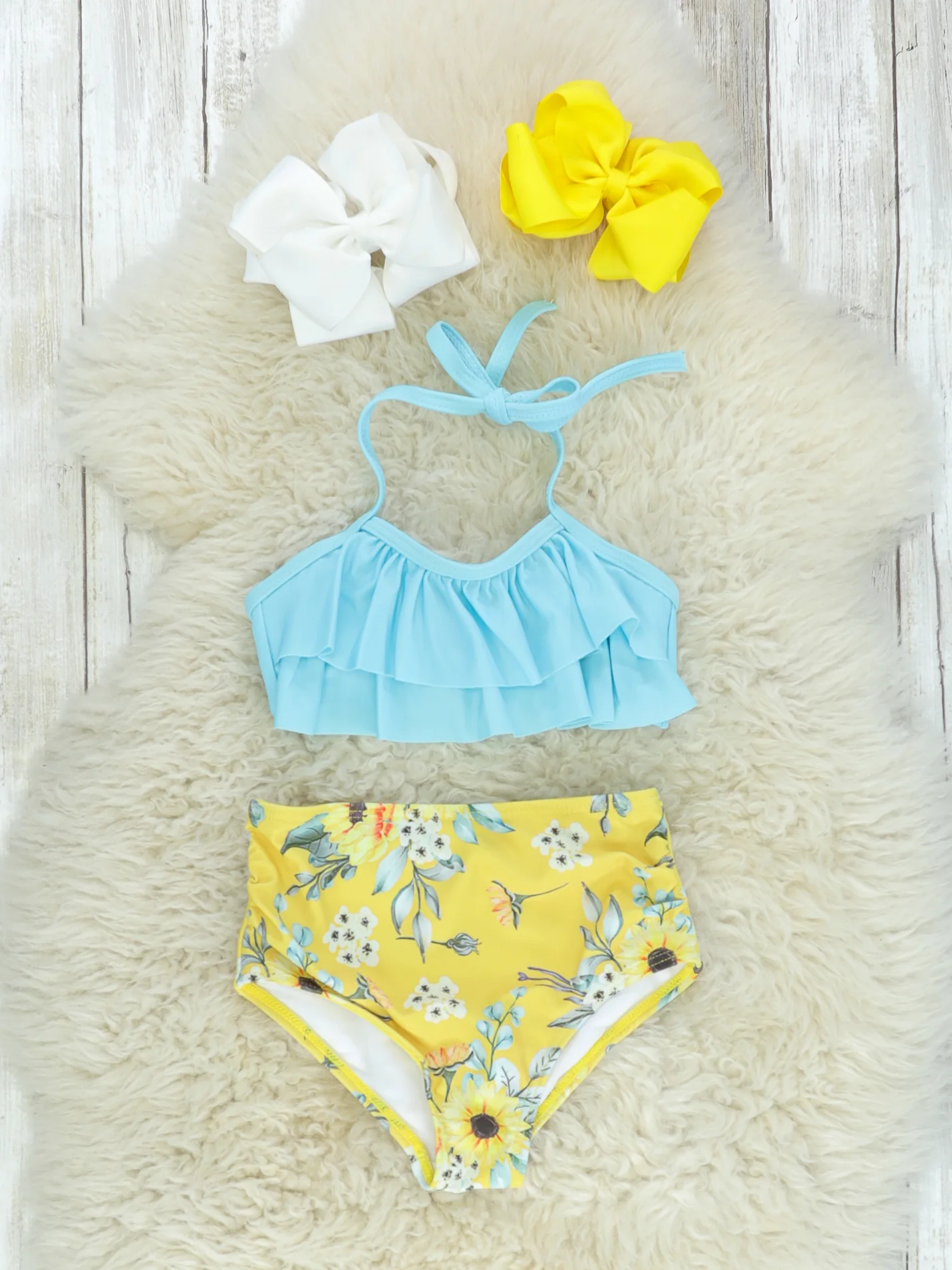Mom & Me Sunflower Ruffle Swimsuit - Image 2