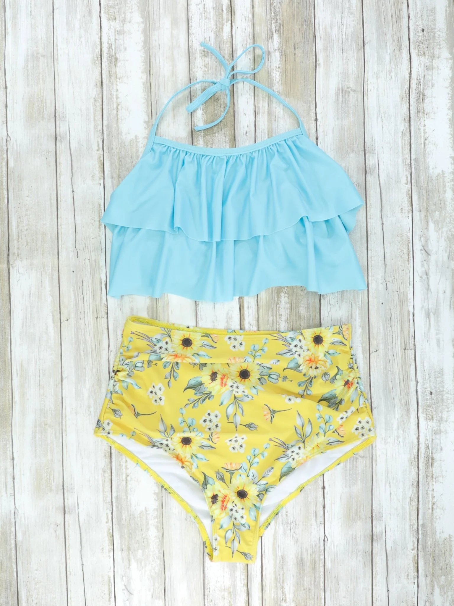 Mom & Me Sunflower Ruffle Swimsuit - Image 3