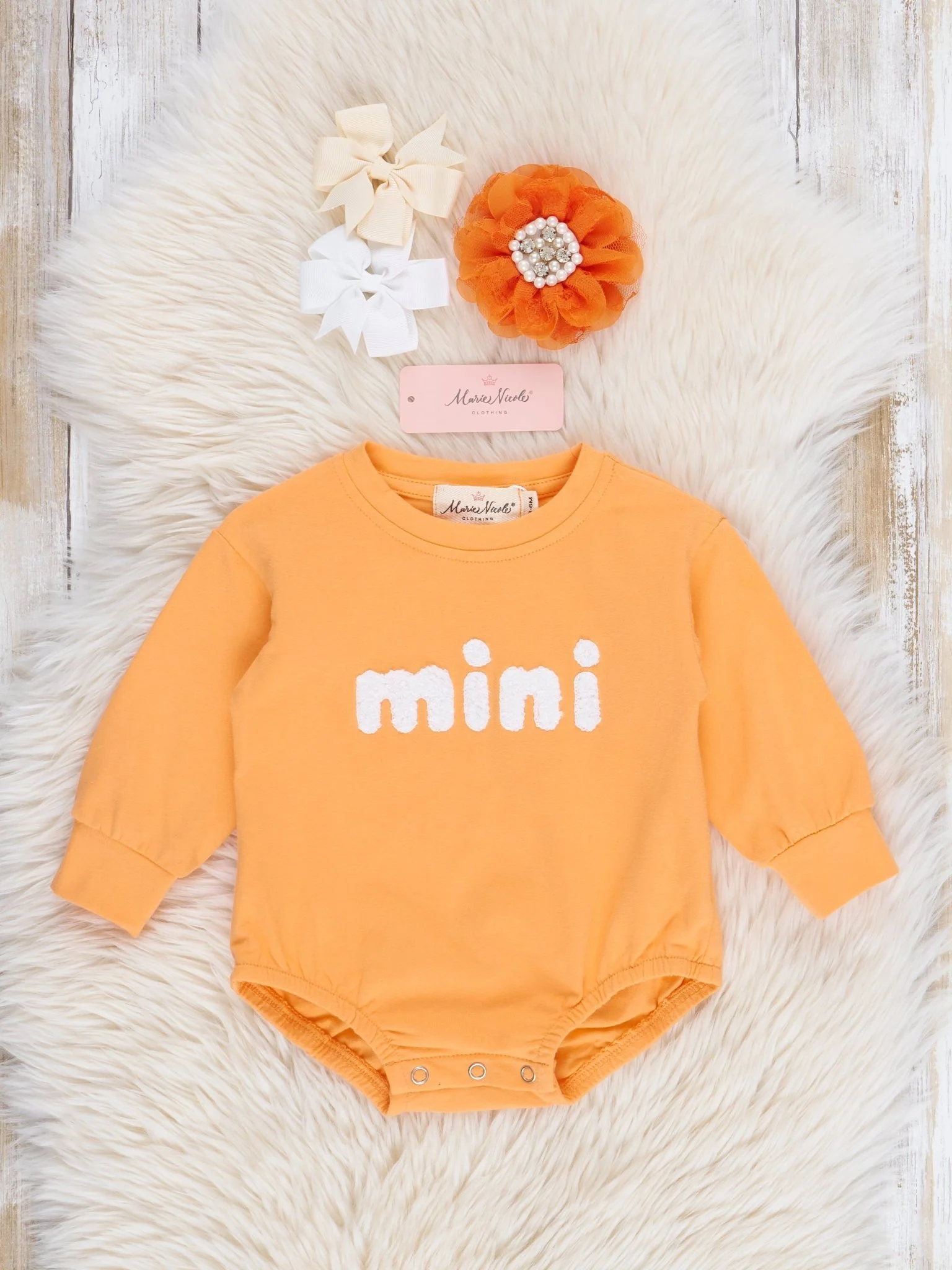 Mom & Me Tangerine "Mama/Mini" Shirt - Image 3