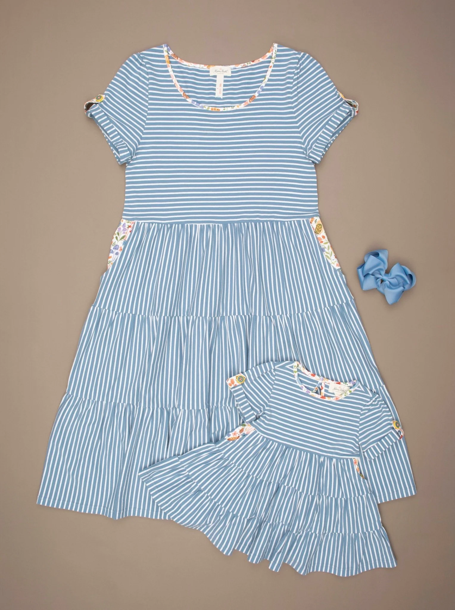 Mom & Me Tennessee Garden Striped Dress