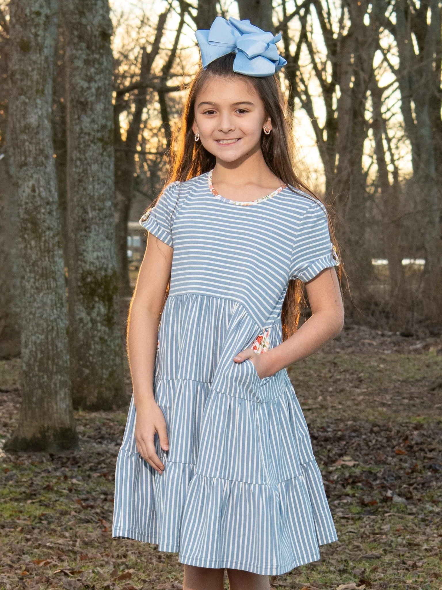 Mom & Me Tennessee Garden Striped Dress - Image 4