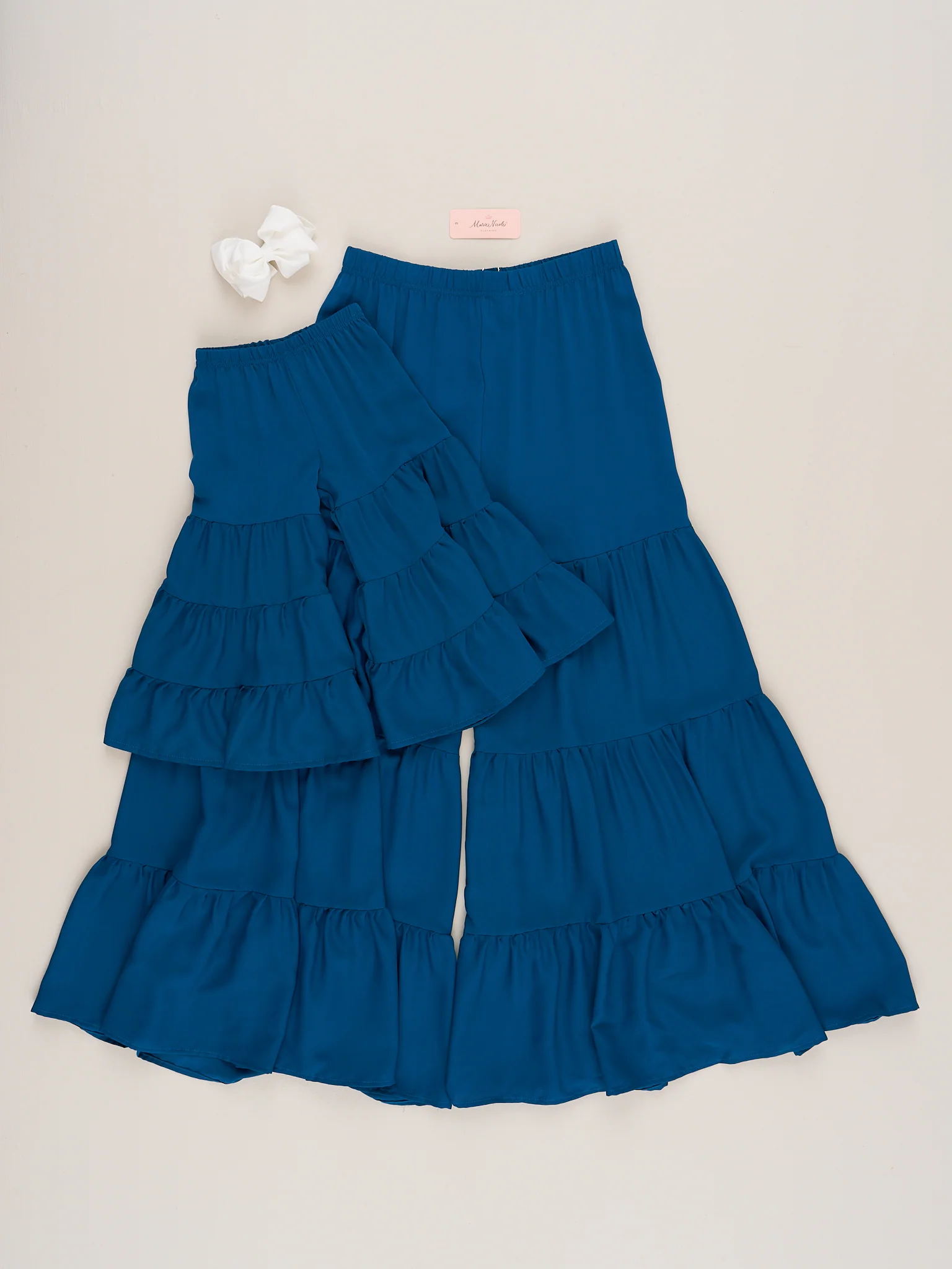 Mom & Me Tiered Ruffle Pants - Marine Blue