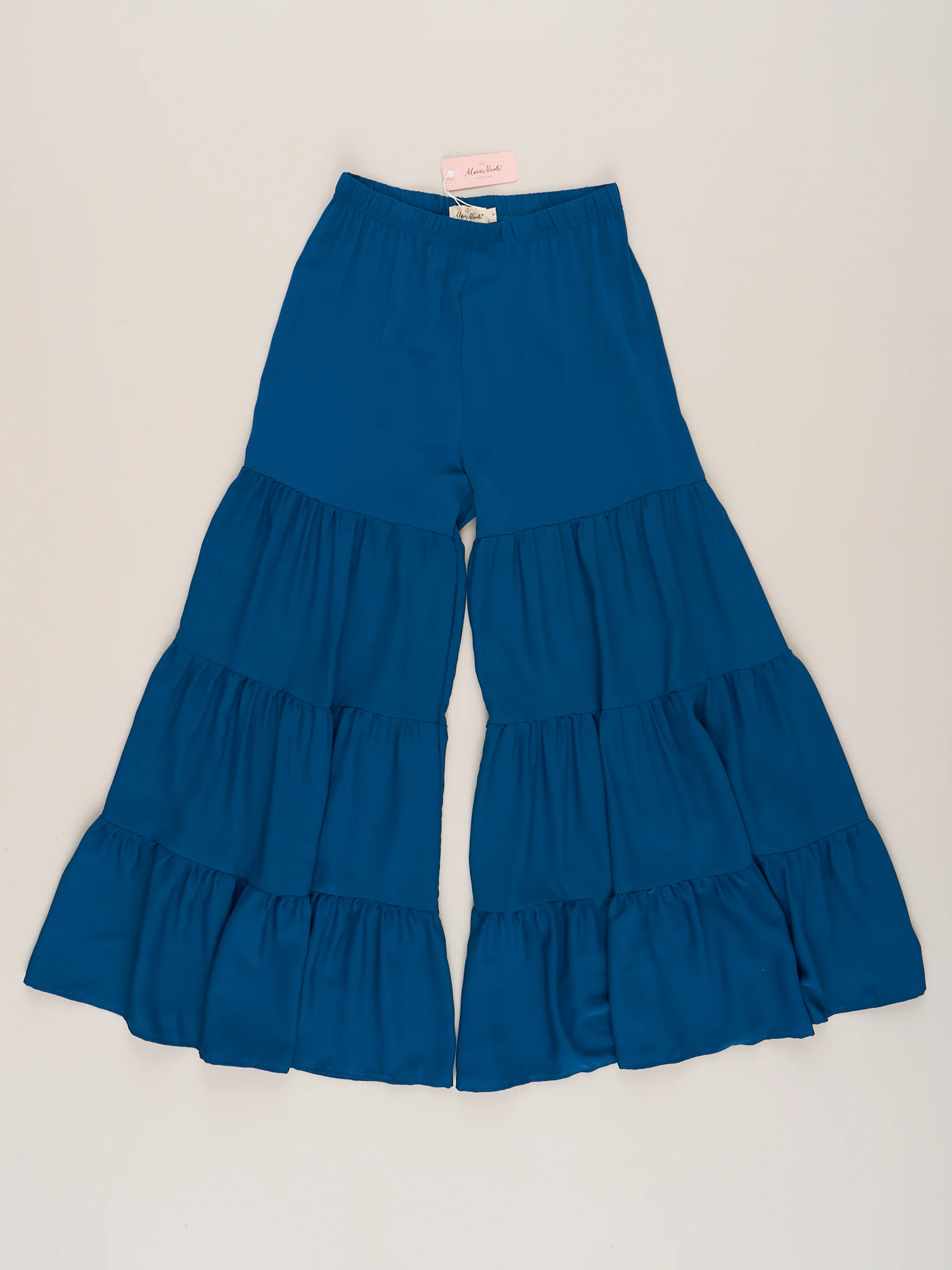 Mom & Me Tiered Ruffle Pants - Marine Blue - Image 4