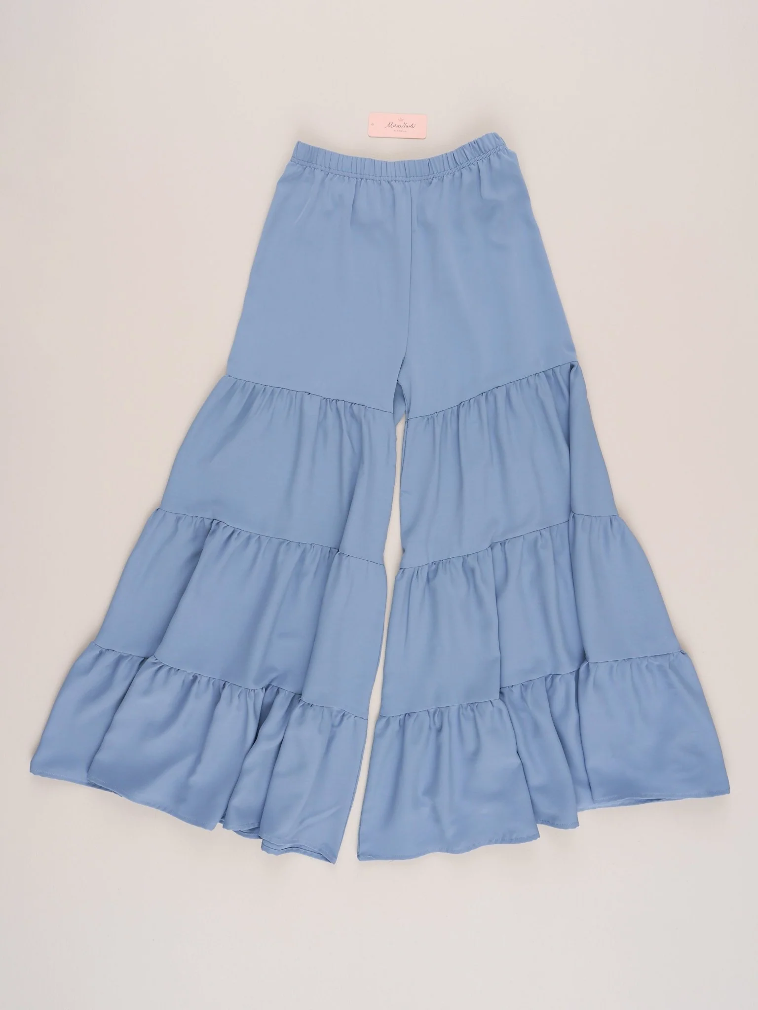 Mom & Me Tiered Ruffles Stone Blue Pants - Image 5