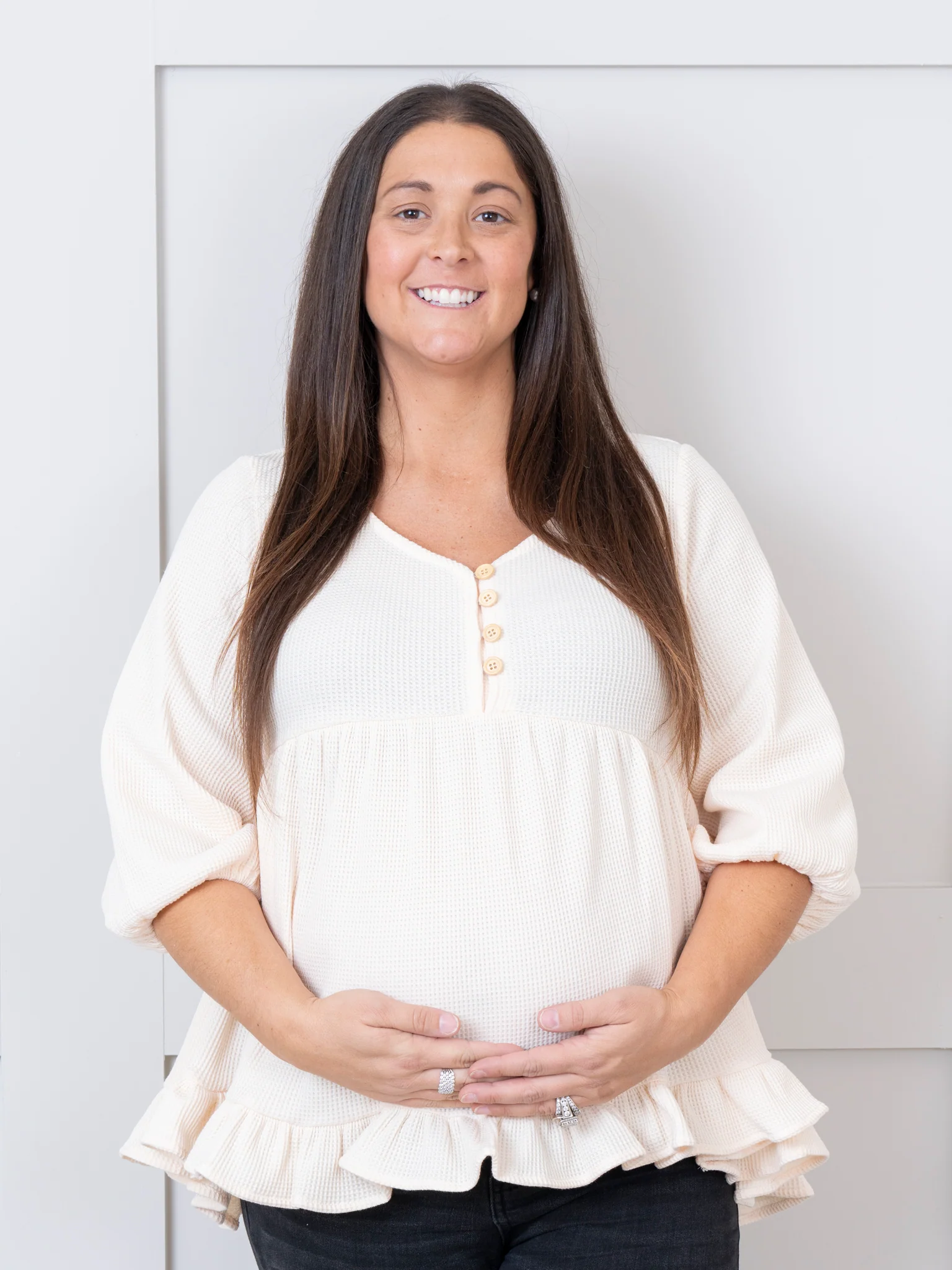 Mom & Me Waffle Knit Ruffle Blouse - Image 17