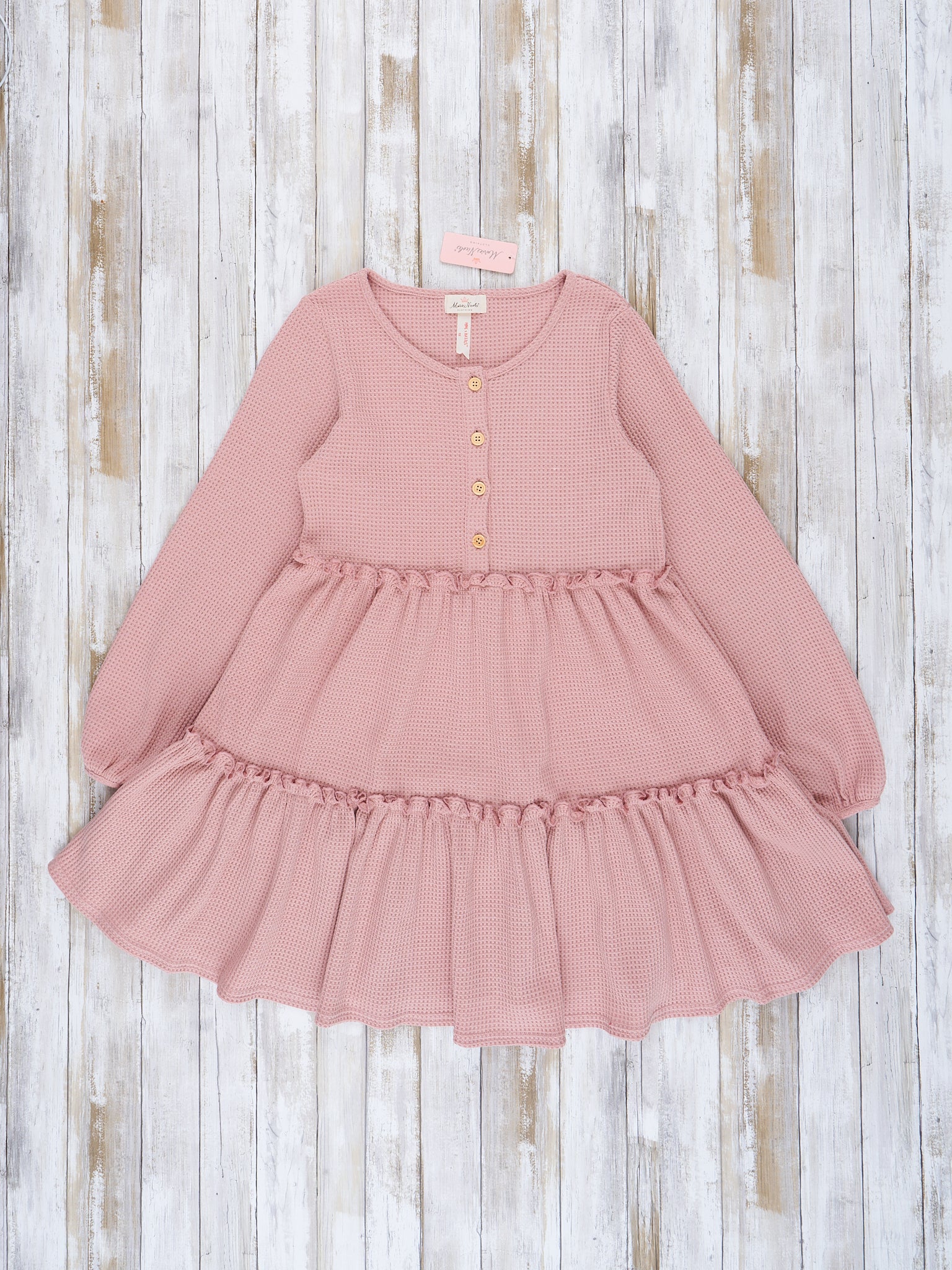 Mom & Me Waffle Knit Tiered Ruffle Dress - Image 13