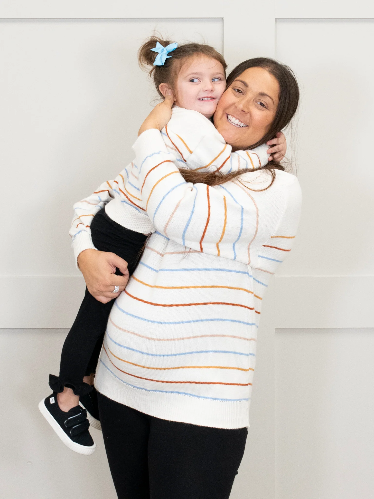 Mom & Me Warm Stripes Mock Neck Sweater - Image 7