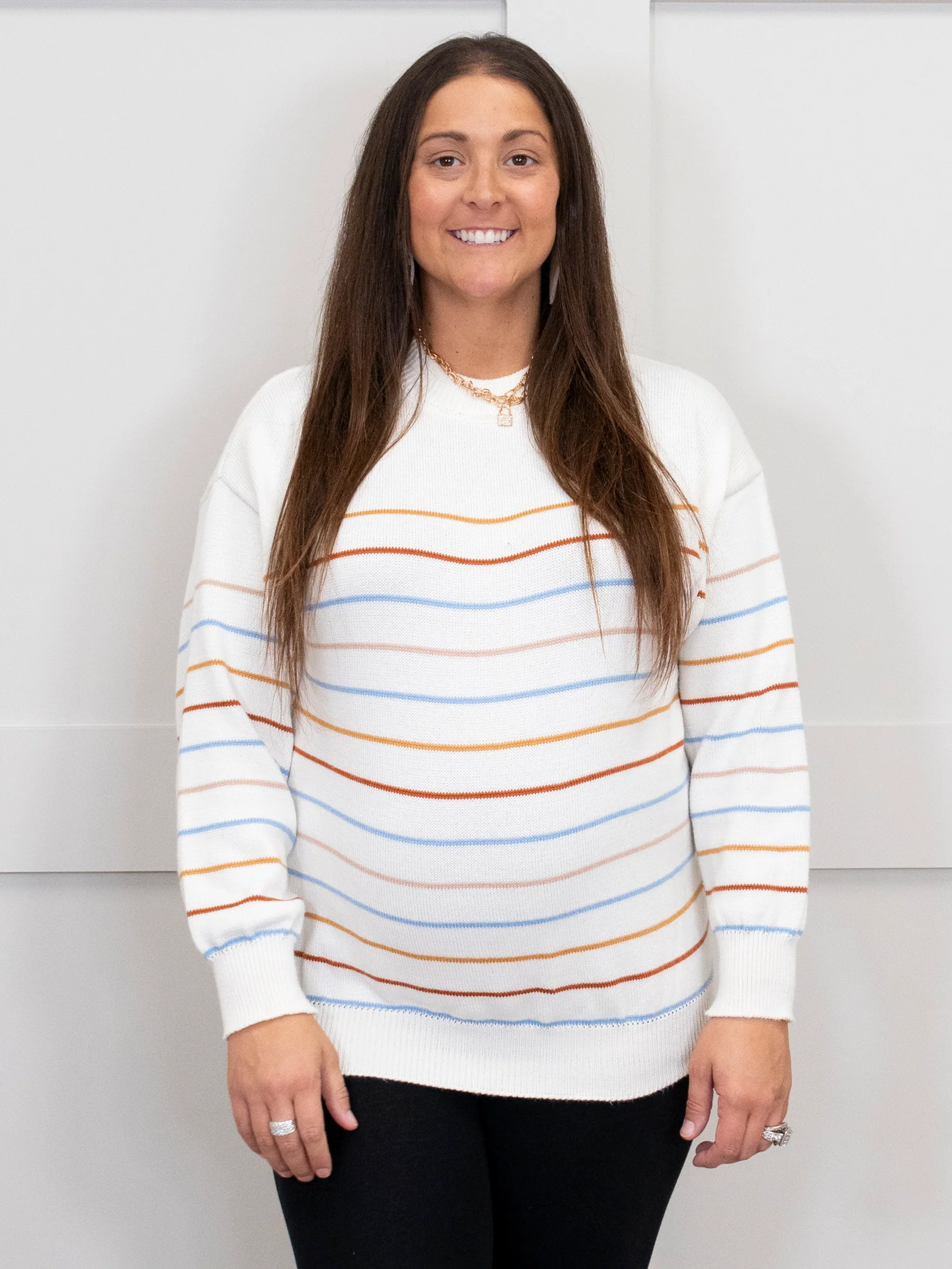 Mom & Me Warm Stripes Mock Neck Sweater - Image 8