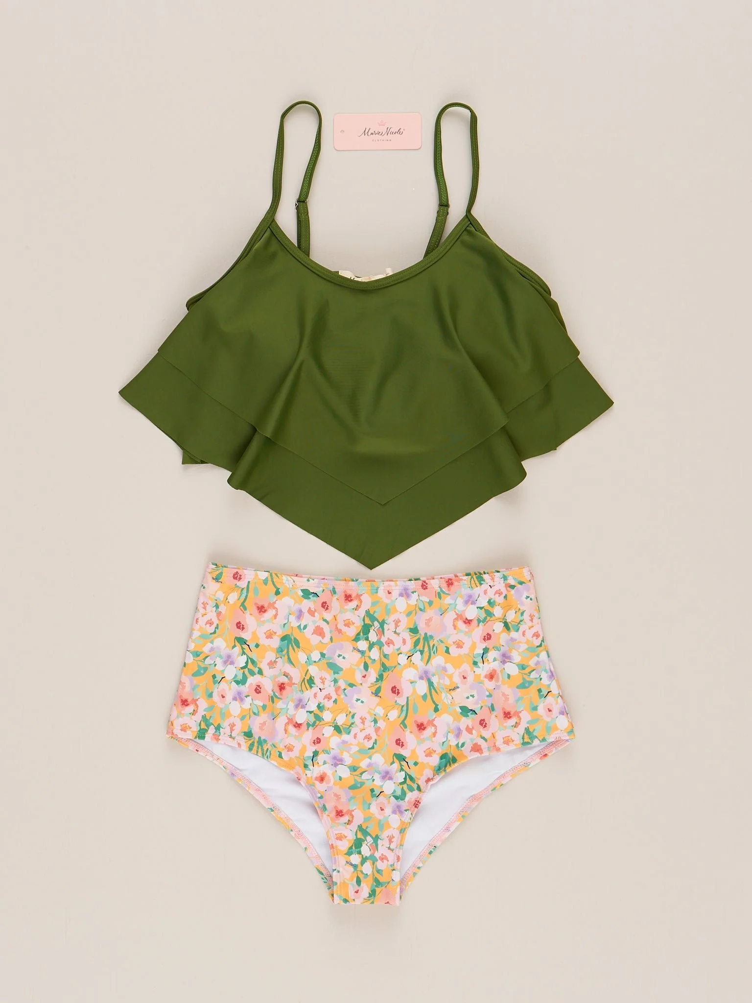 Mom & Me Watercolor Garden Ruffle Swimsuit - Image 2