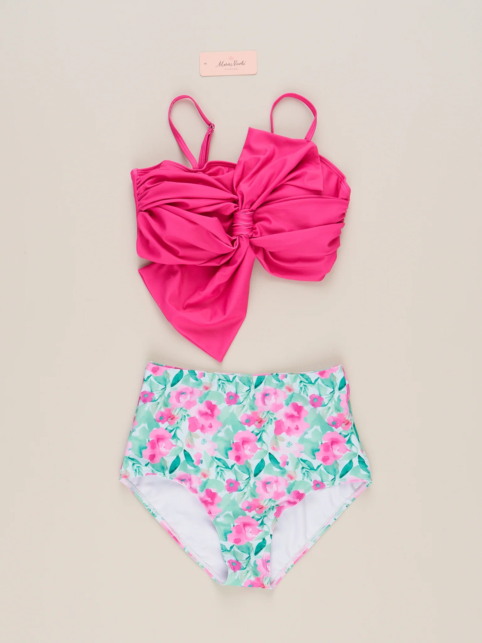 Mom & Me Watercolor Wildflowers Knot Swimsuit - Image 2