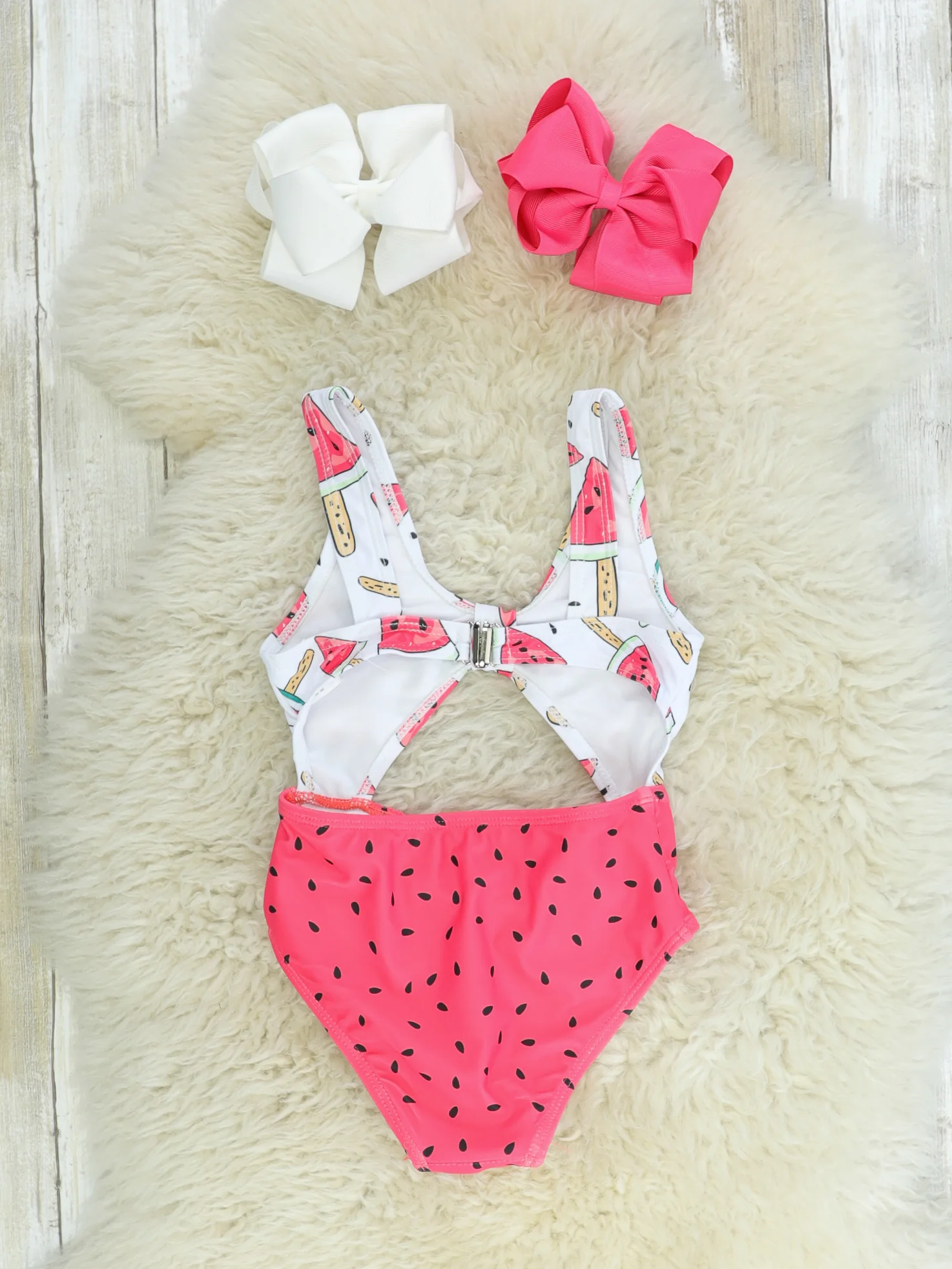 Mom & Me Watermelon Knot One Piece Swimsuit - Image 3