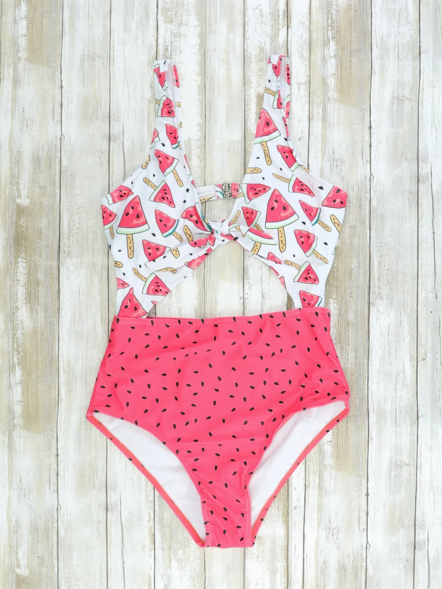 Mom & Me Watermelon Knot One Piece Swimsuit - Image 4