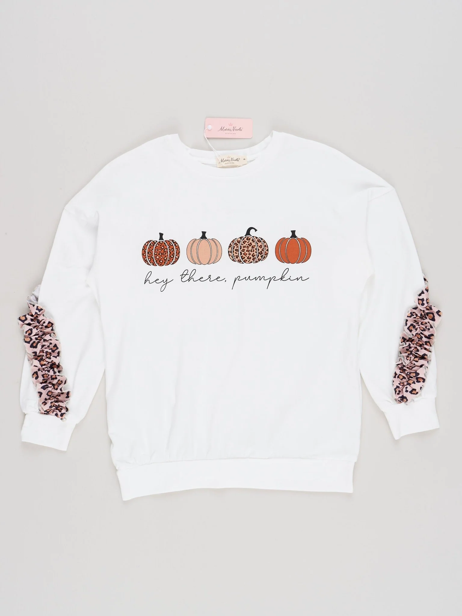 Mom & Me White Pumpkin Ruffle Shirt - Image 4