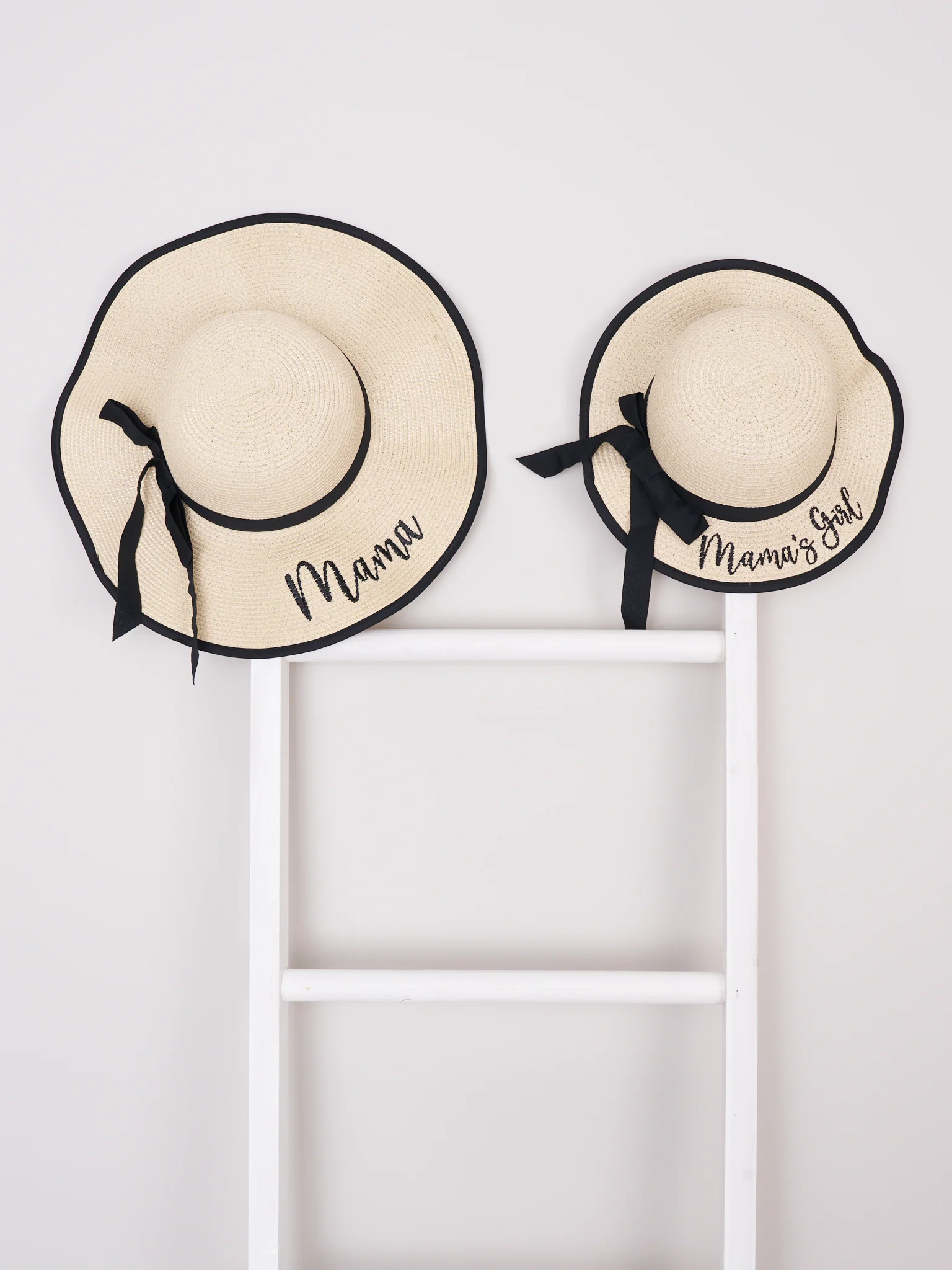 Mom & Me Woven Sun Hat - Black