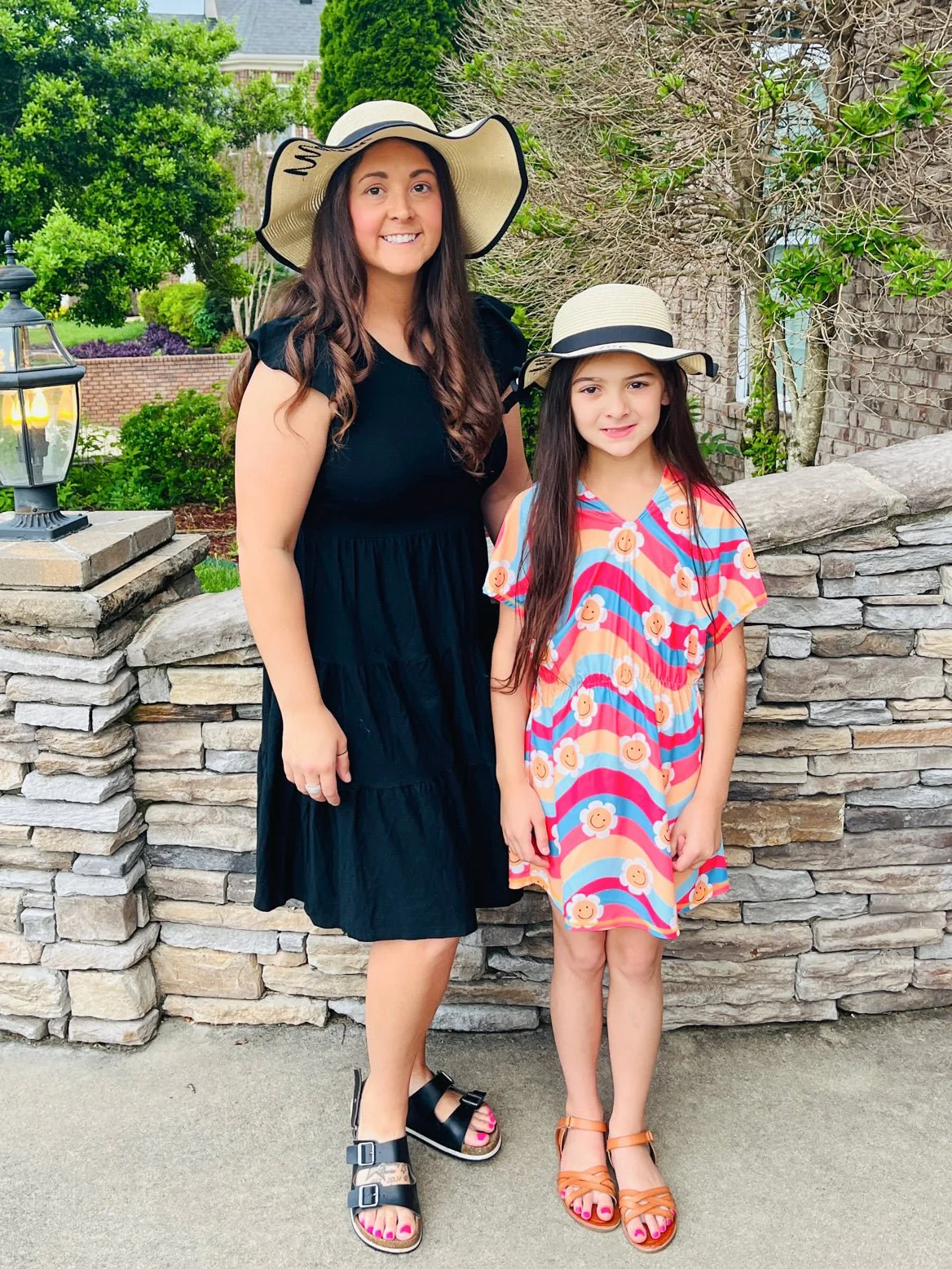 Mom & Me Woven Sun Hat - Black - Image 2