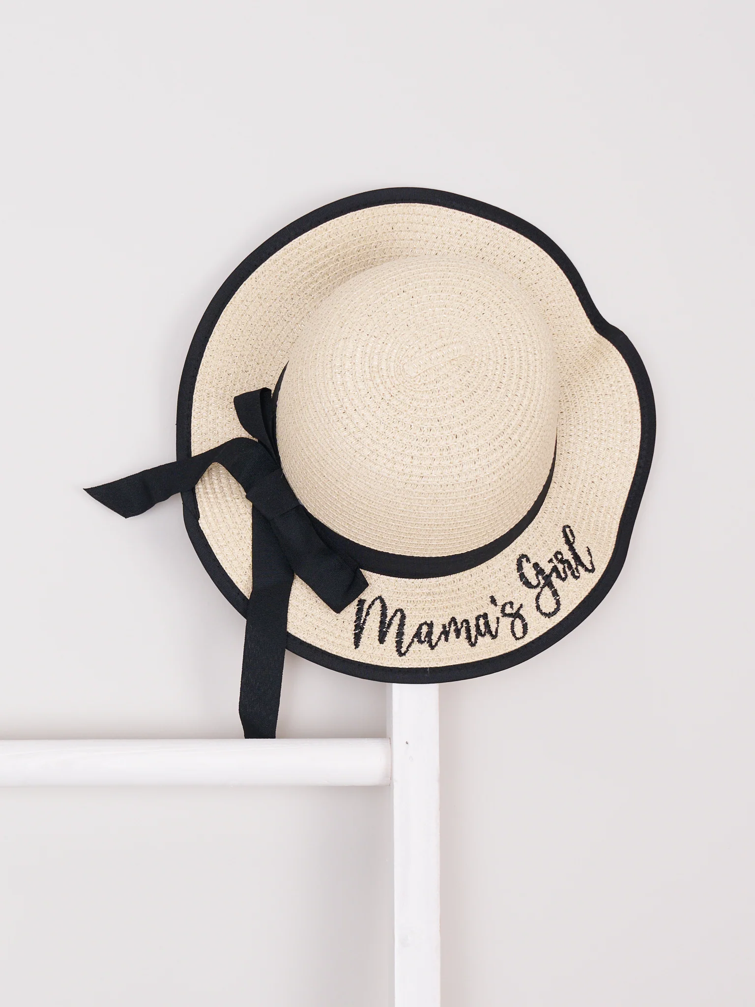 Mom & Me Woven Sun Hat - Black - Image 3