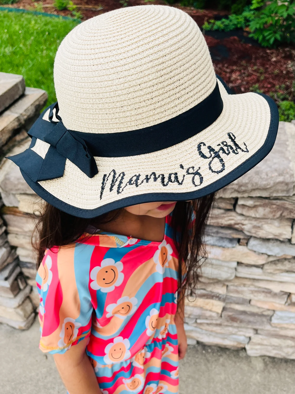 Mom & Me Woven Sun Hat - Black - Image 7