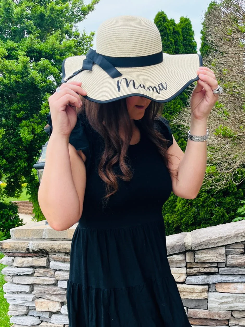 Mom & Me Woven Sun Hat - Black - Image 9