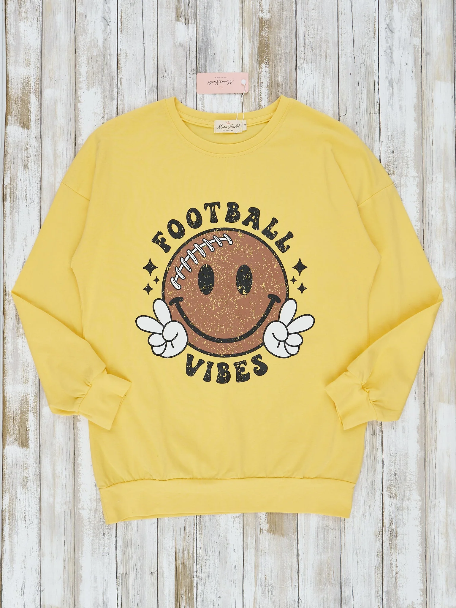Mom & Me Yellow "Football Vibes" Top - Image 4