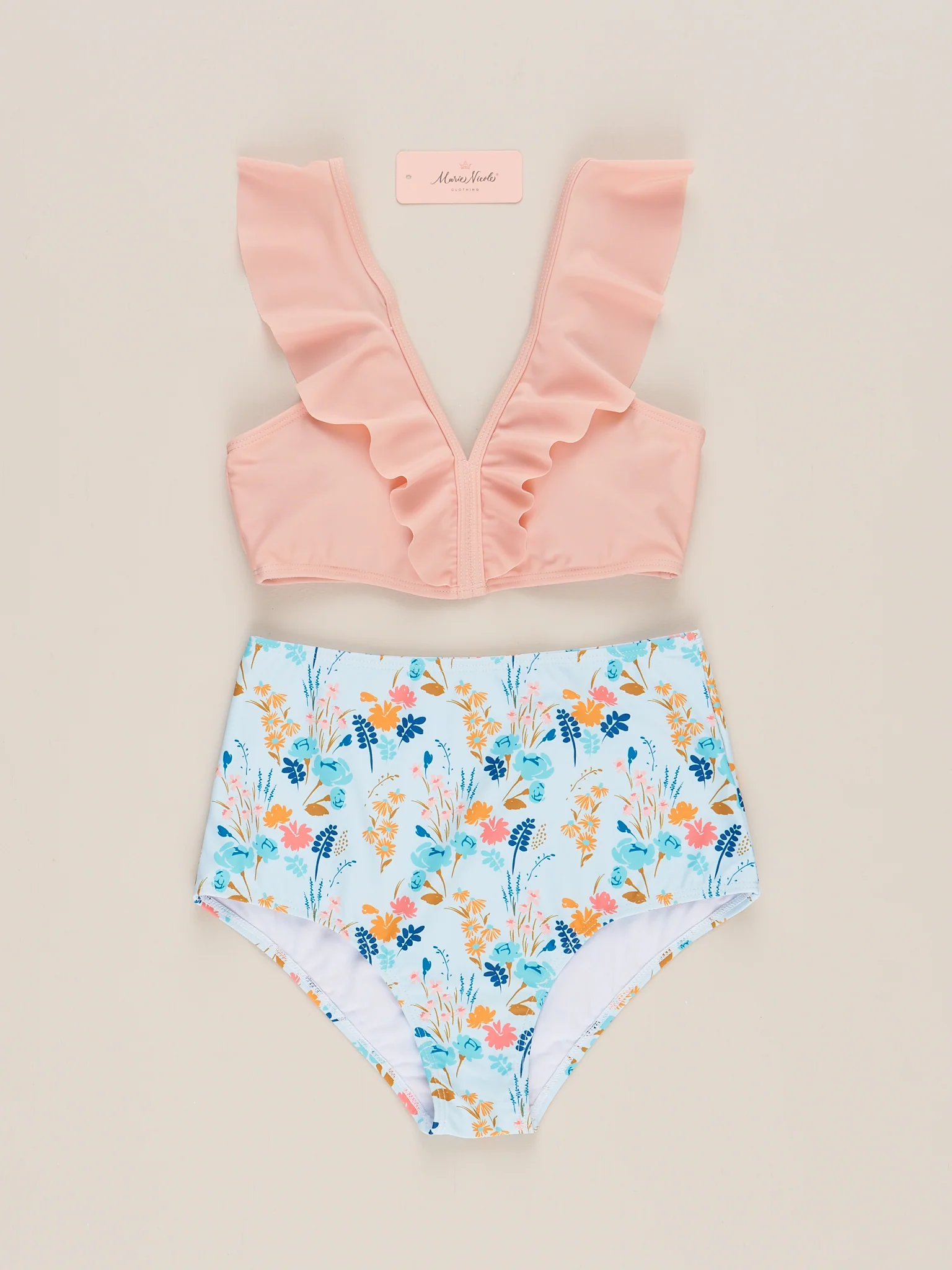 Mom & Me Pretty Poppy Two-Piece Ruffle Swimsuit - Image 2