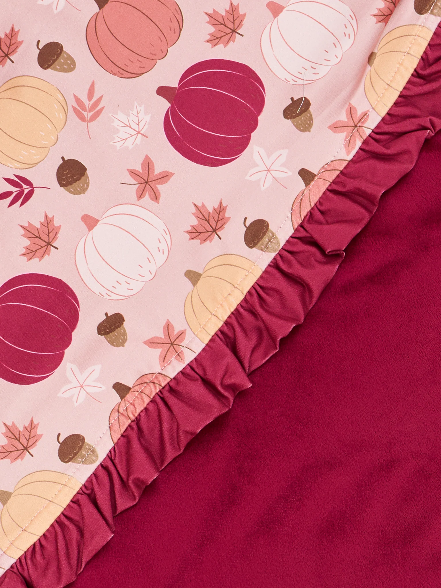 Mulberry Pumpkin Garden Minky Blanket - Image 2