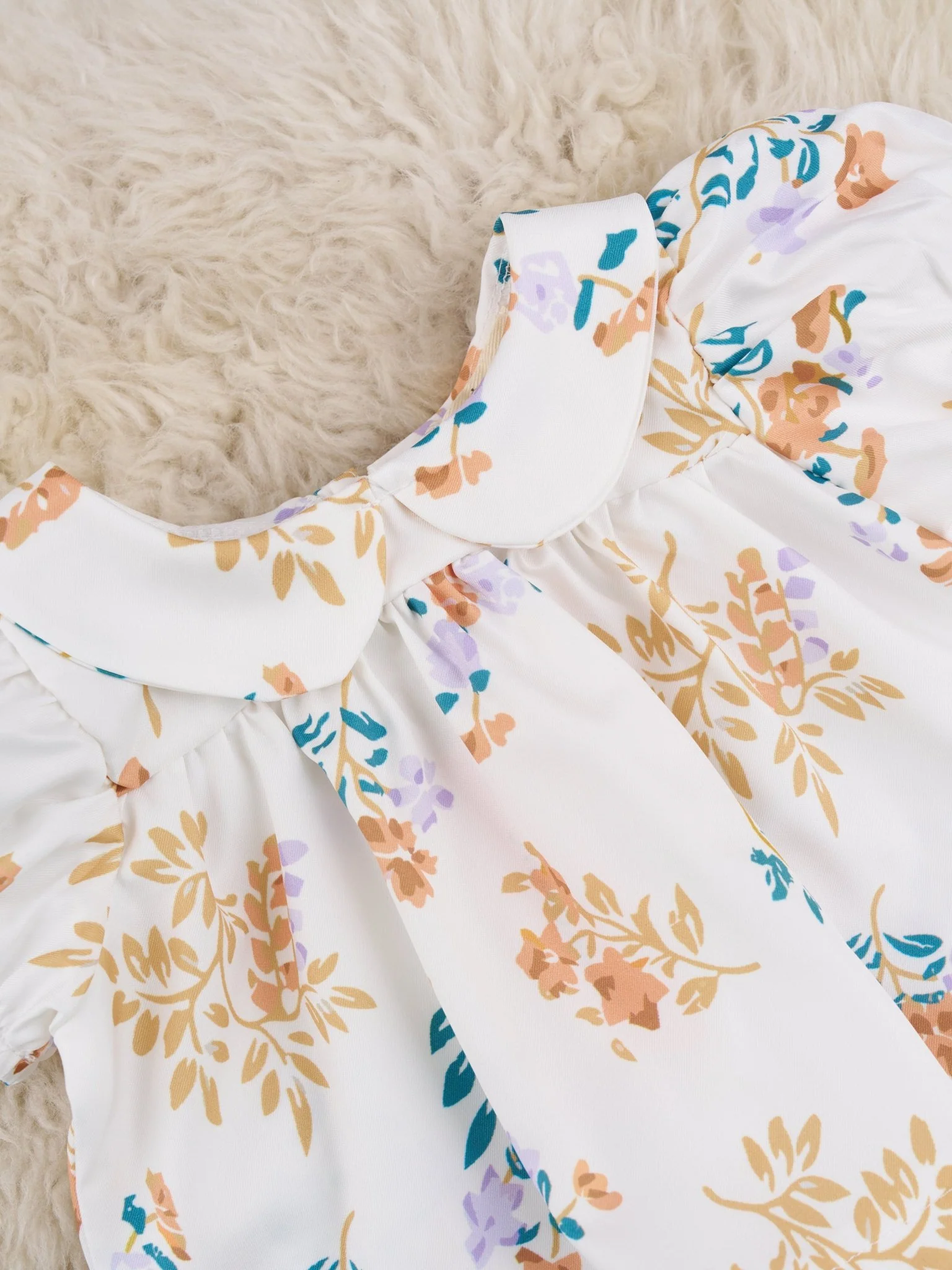 Mustard Floral Vintage Bloomers Outfit - Image 4