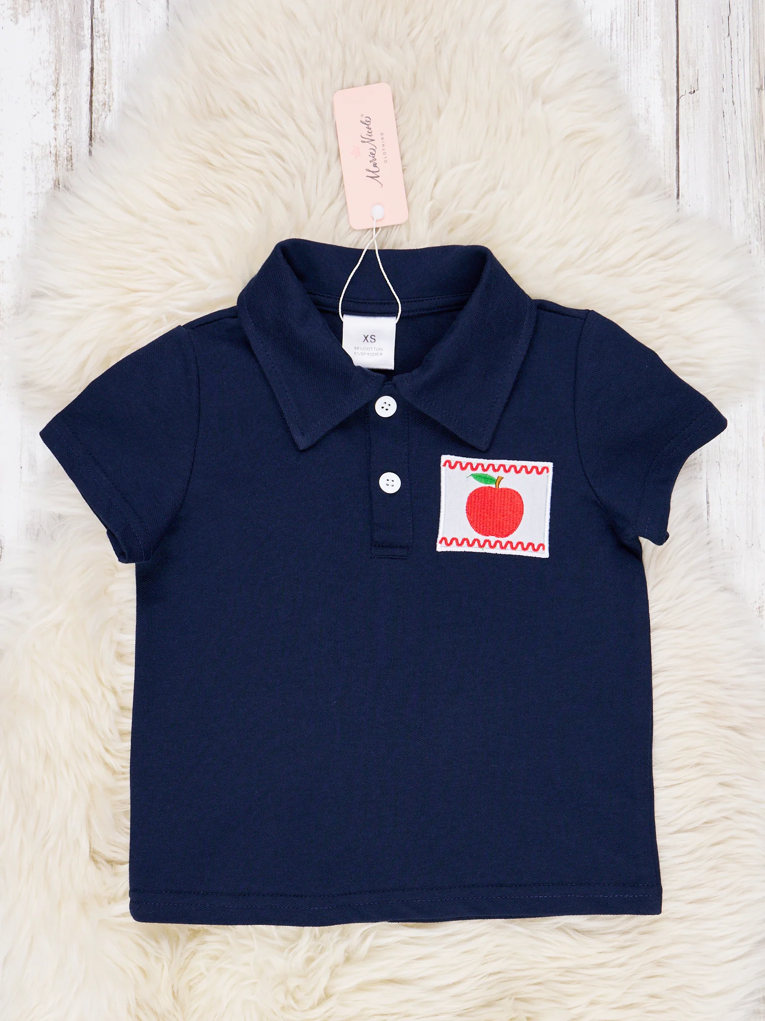Navy Apple Polo