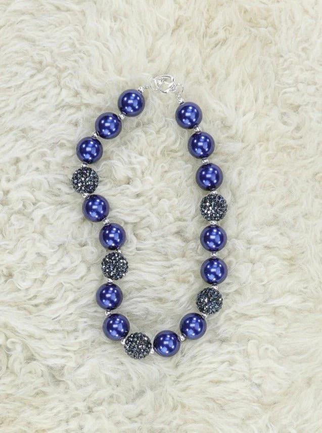 Navy Bubblegum Necklace
