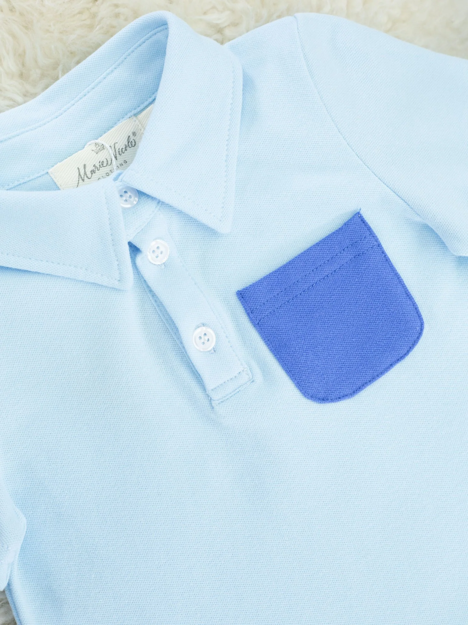 Navy Dahlia Pocket Polo - Image 2