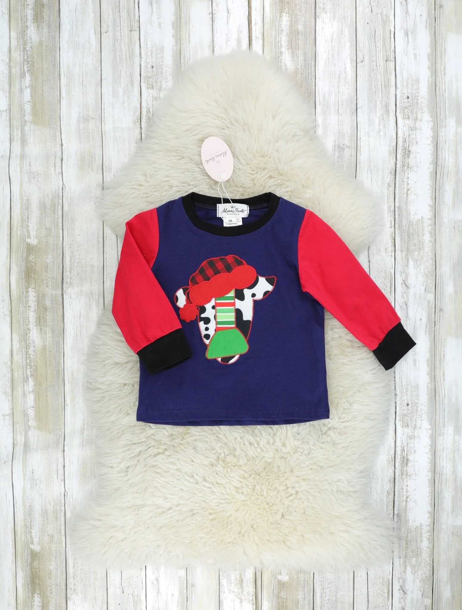 Festive Cow Raglan Shirt
