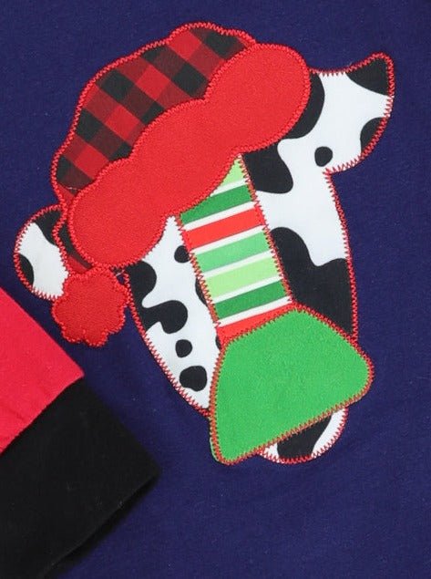 Festive Cow Raglan Shirt - Image 2