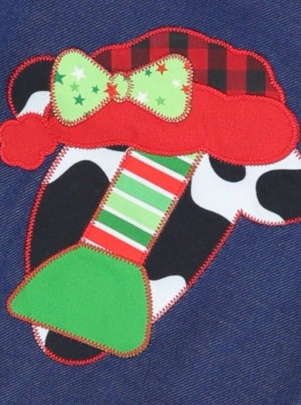 Festive Cow Ruffle Overall Dress - Image 4