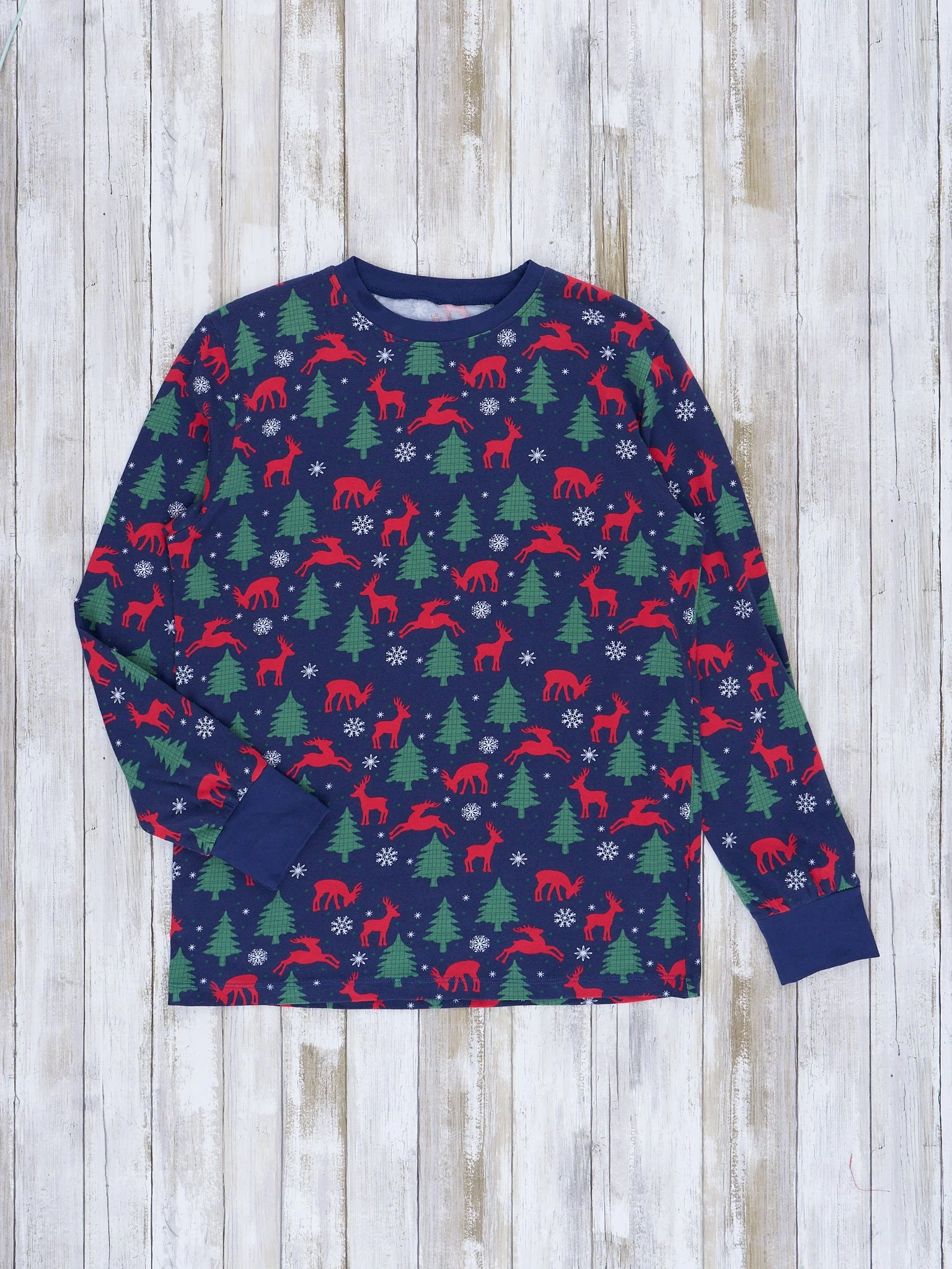 Navy Holiday Forest Christmas Family Pajamas - Image 11