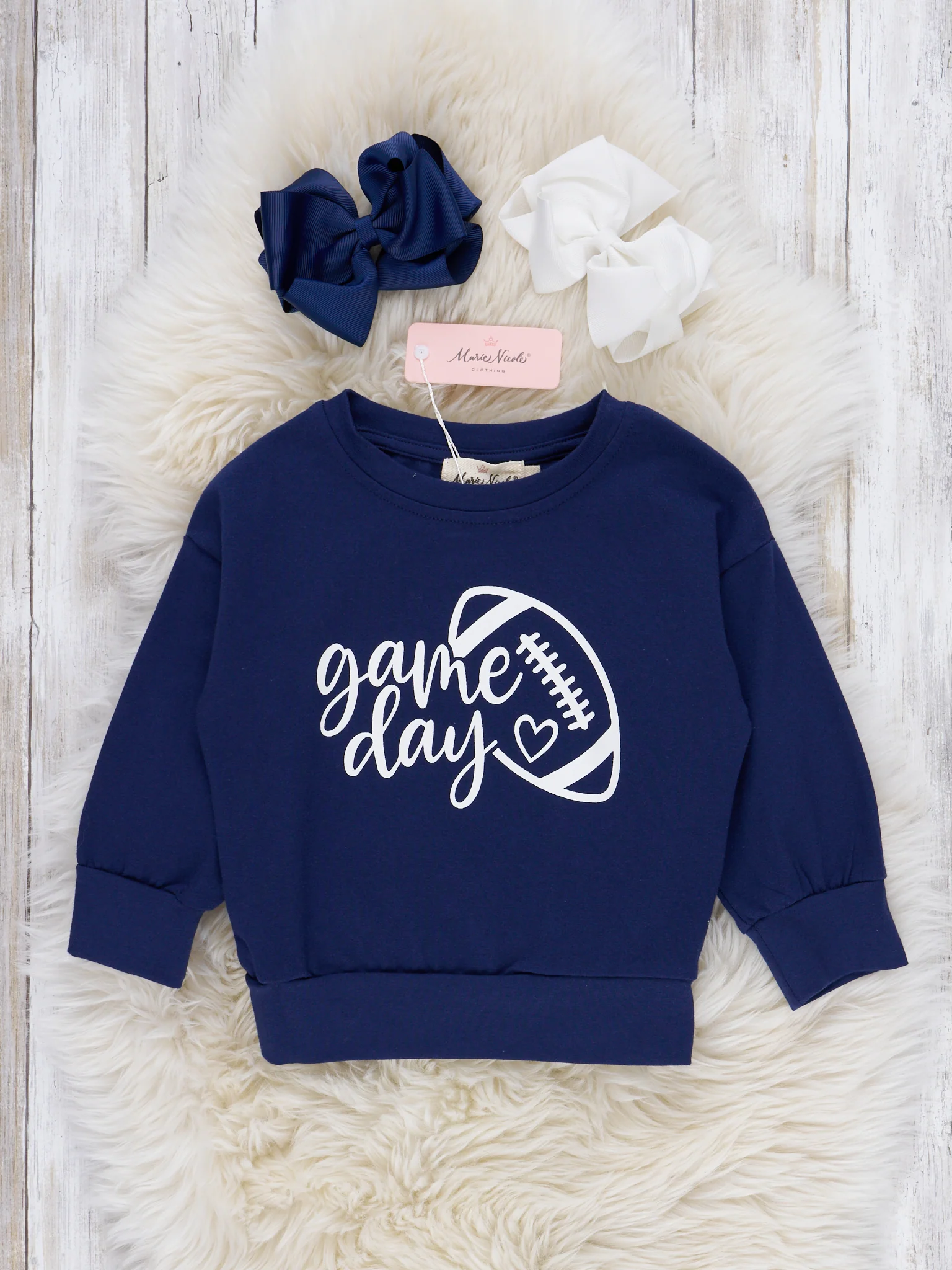 Navy Mom & Me Game Day Crew Neck - Image 4