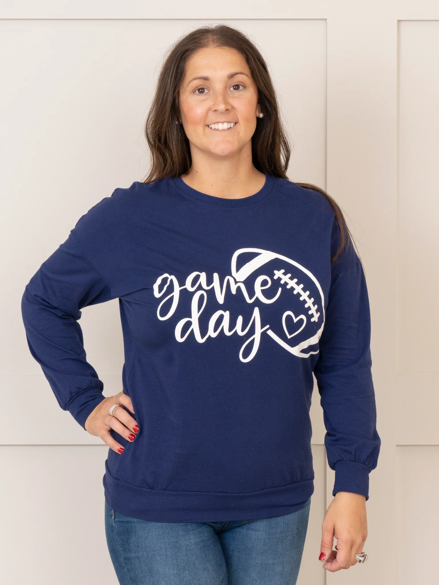 Navy Mom & Me Game Day Crew Neck - Image 8