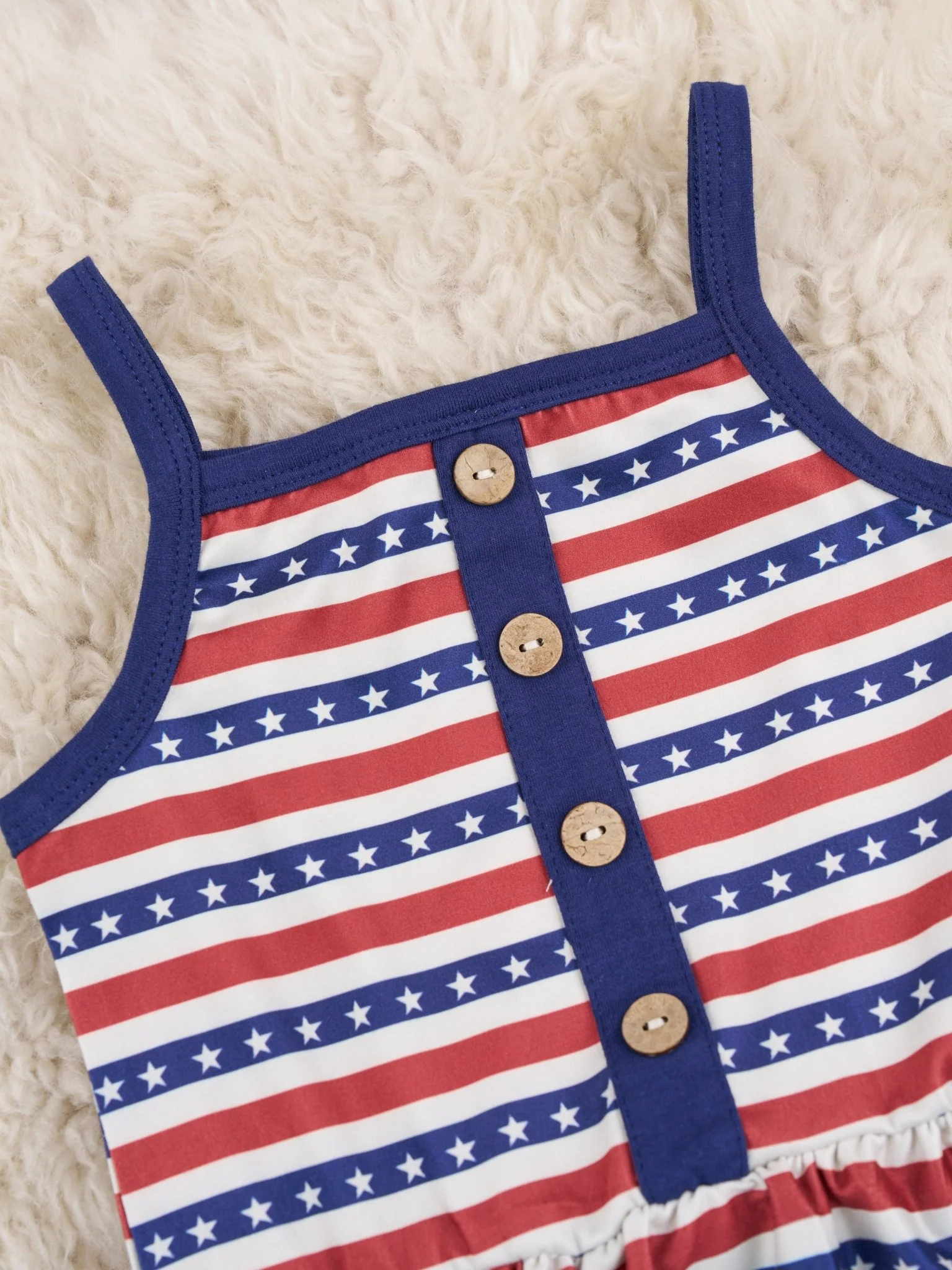 Navy Stars & Stripes Ruffle Outfit - Image 4