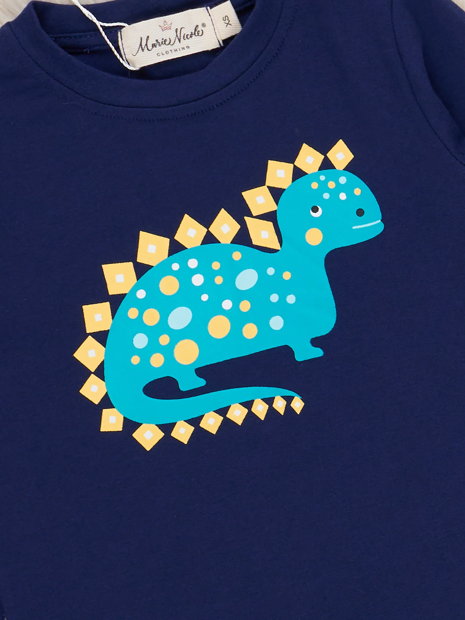 Navy & Teal Brontosaurus Plaid Outfit - Image 3