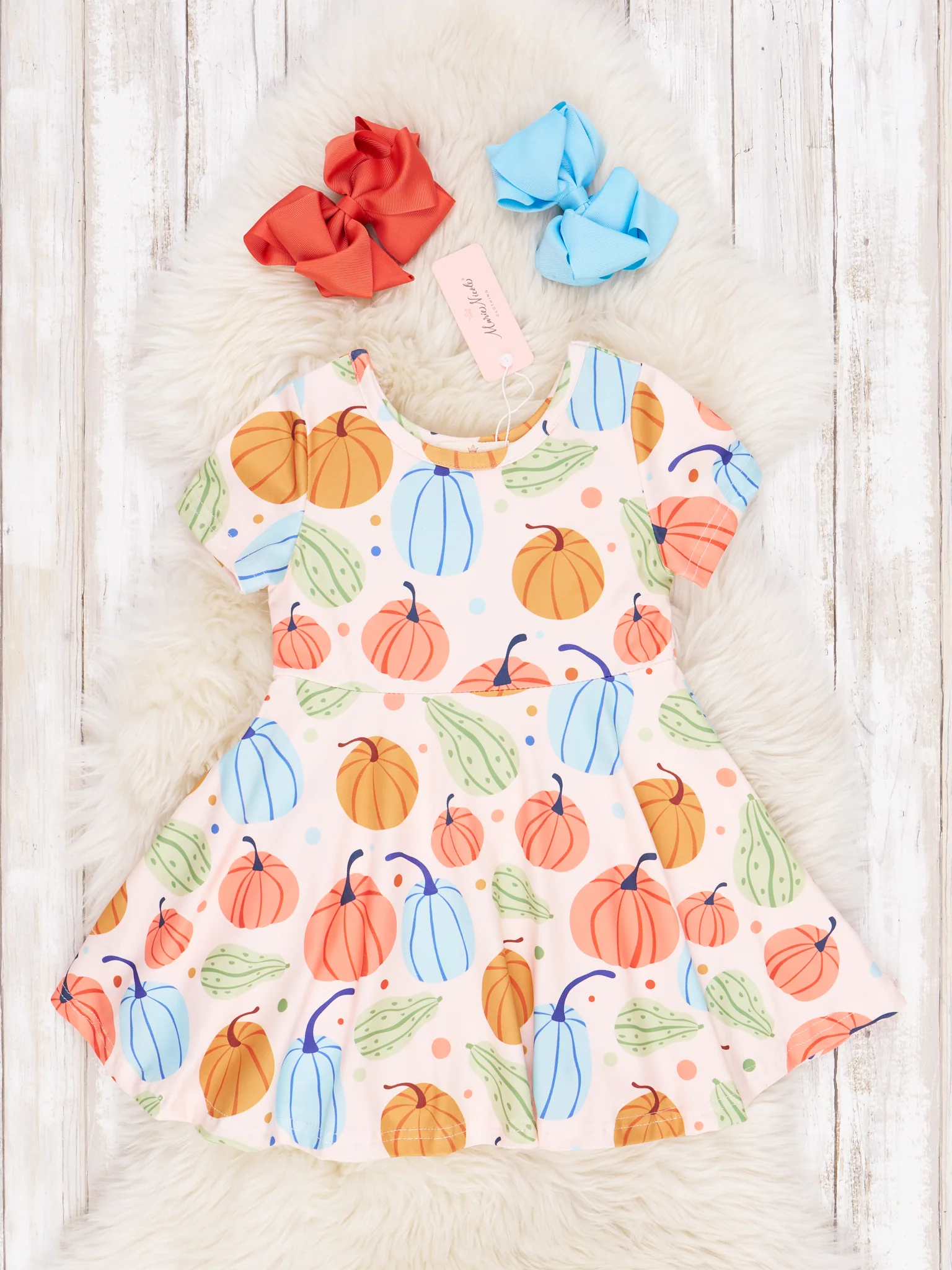 Neon Bright Gourds Swing Dress