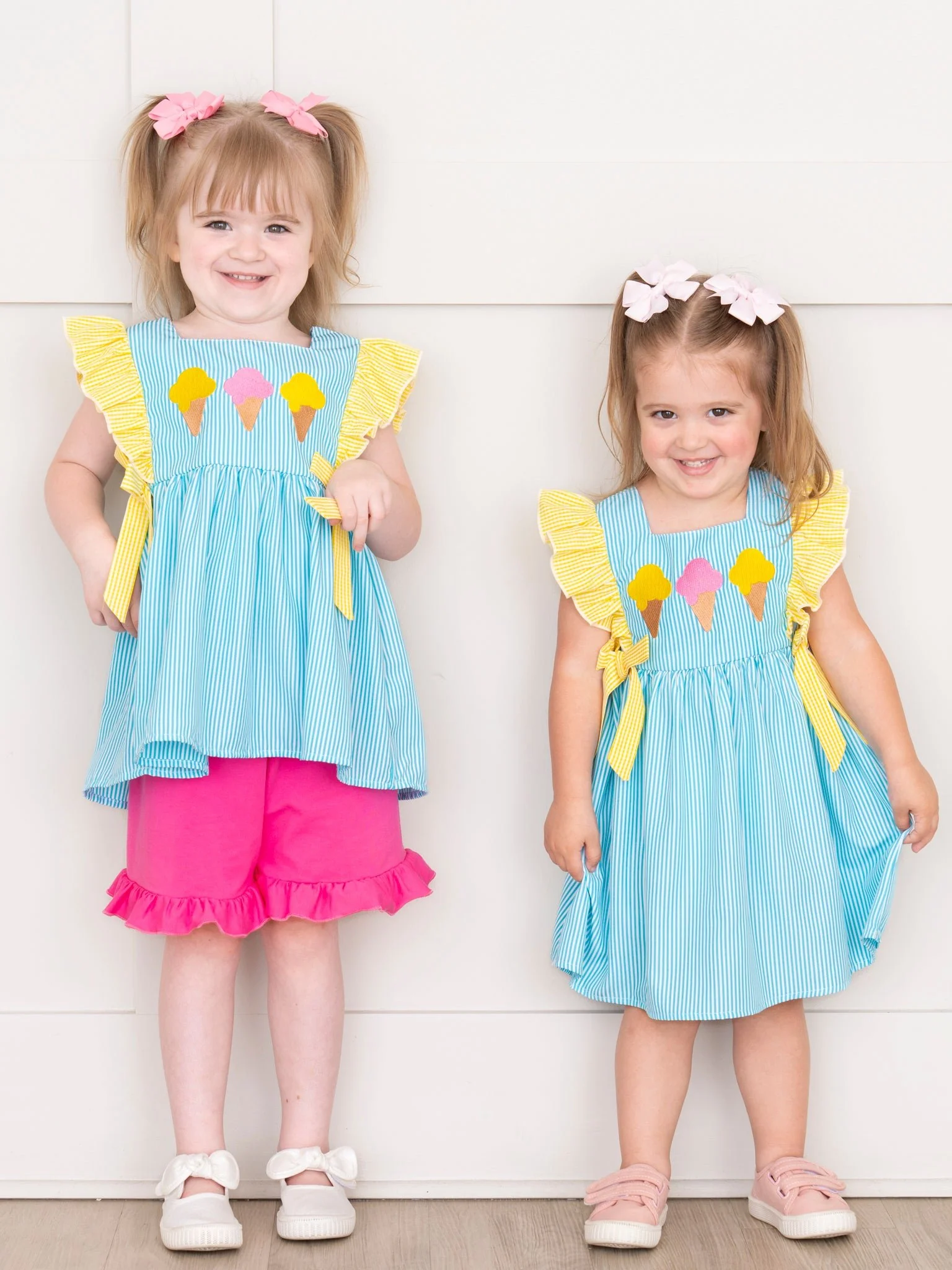 Neon Ice Cream Cones Ruffle Dress - Image 6